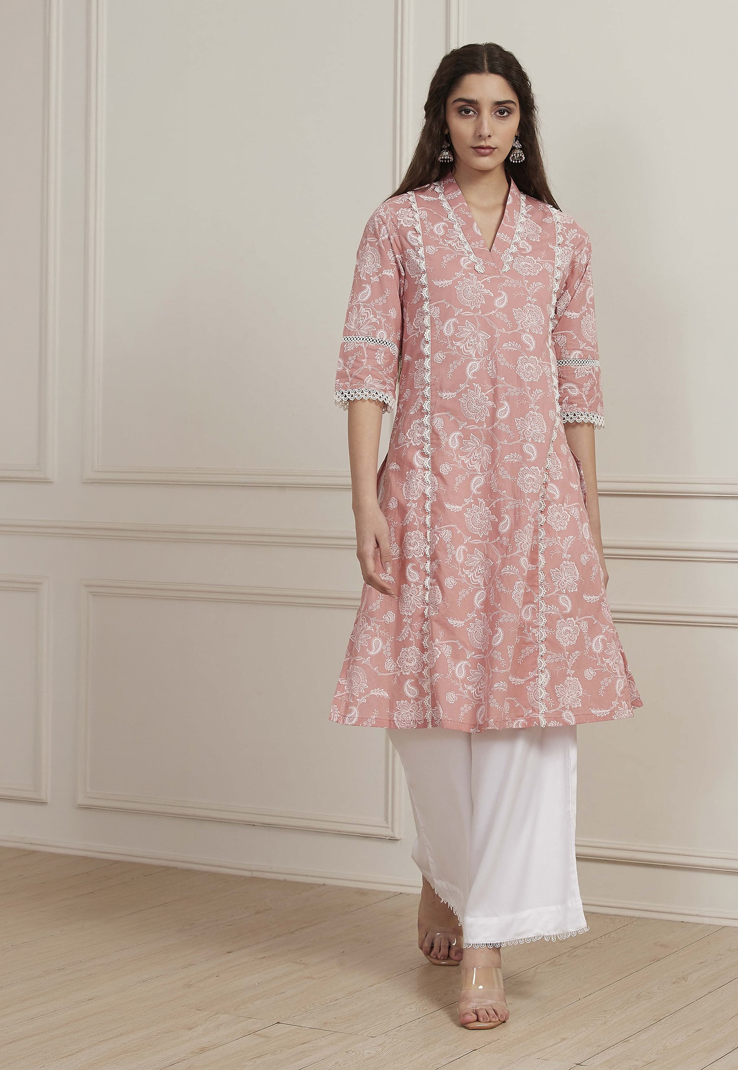 BIBA Floral Print A-Line Kurta-picture-37
