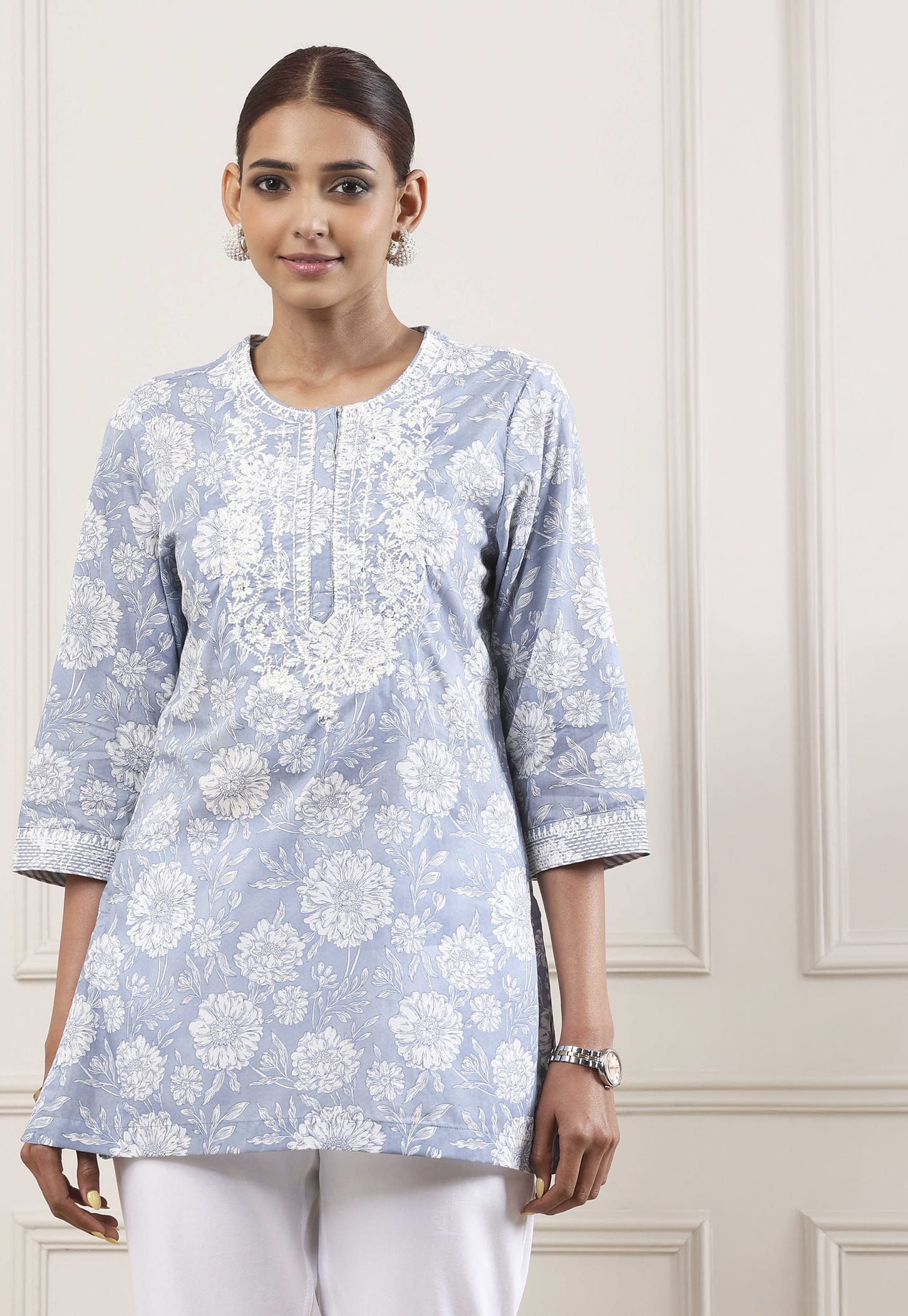 BIBA Floral Print Straight Kurti-picture-50