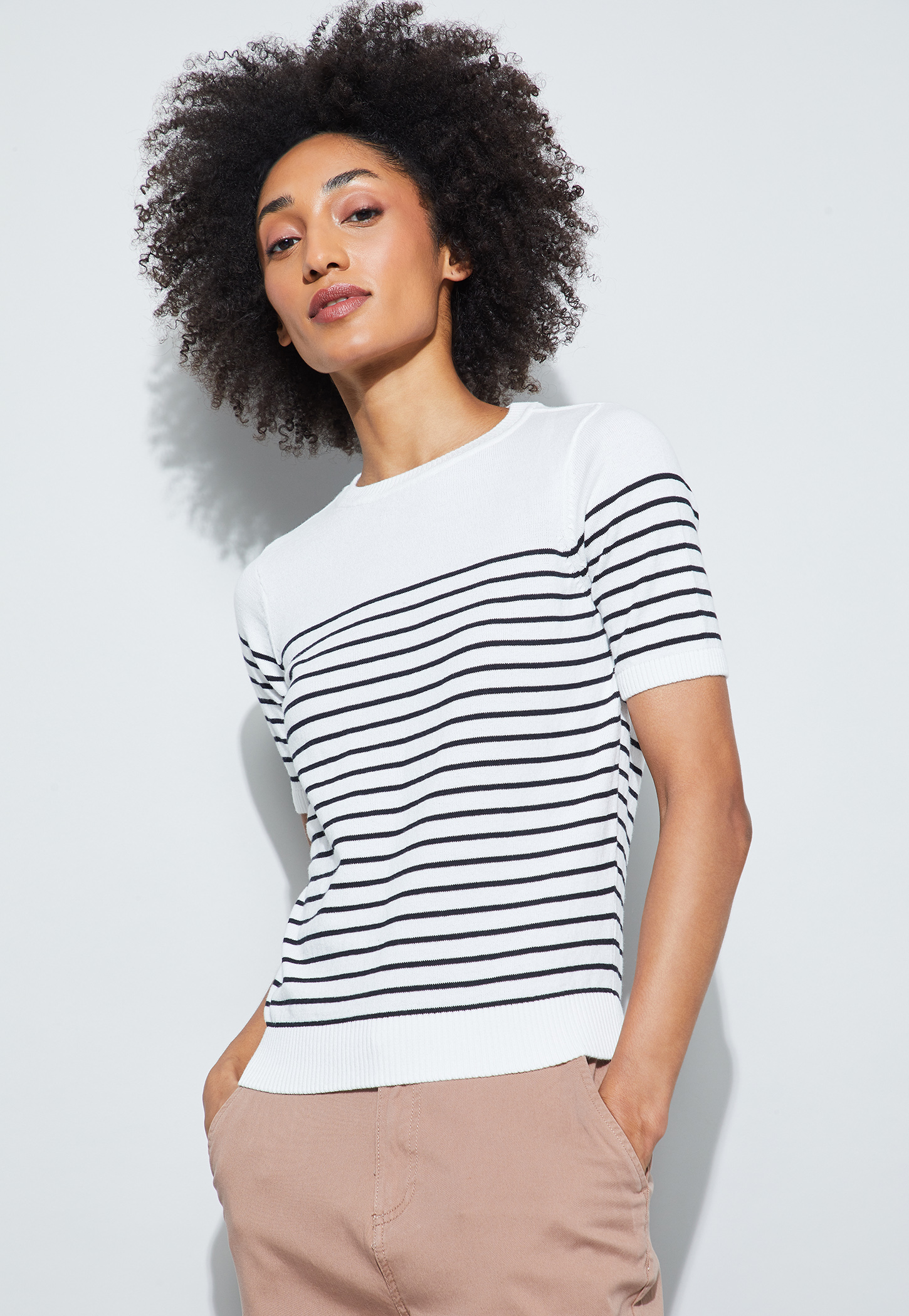 FAME FOREVER Striped Regular Top-image-36