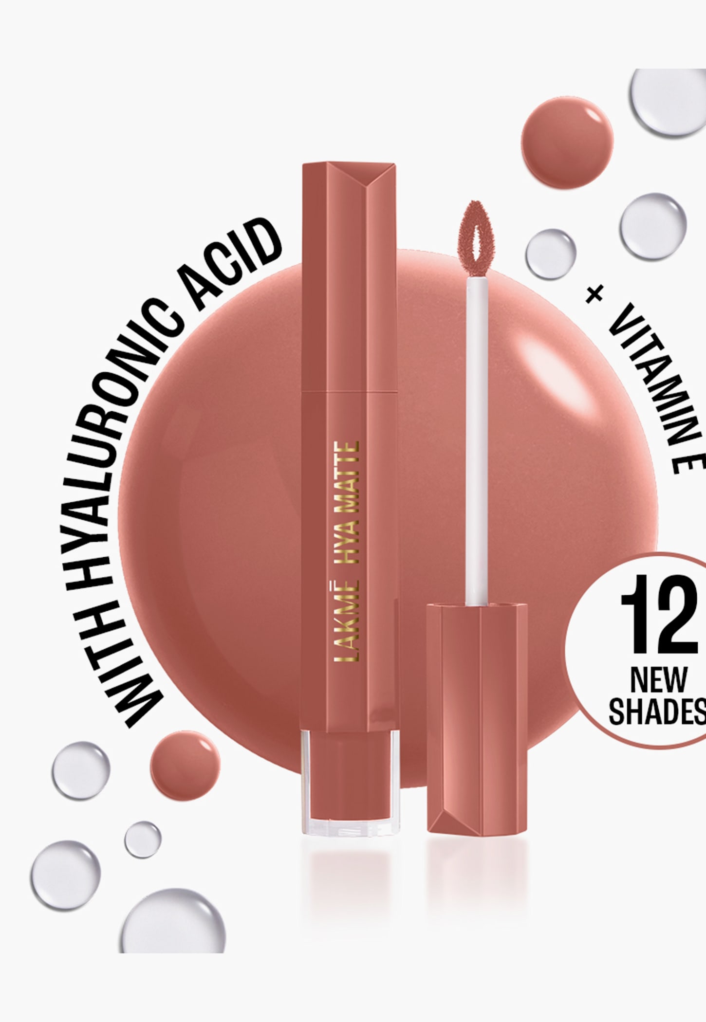 LAKME 9to5 Hya Matte Liquid Lipstick - Peachy Pro - 5.3ml-picture-35