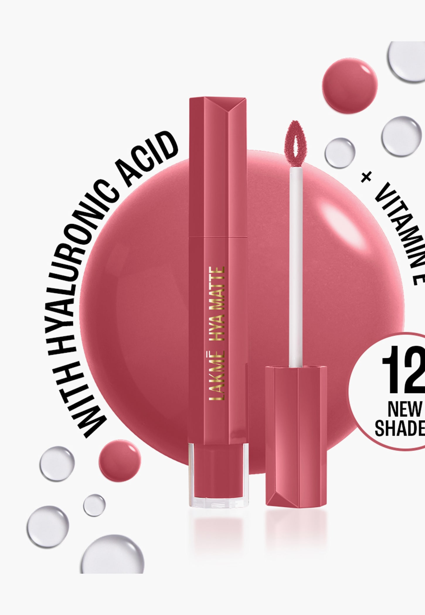 LAKME 9to5 Hya Matte Liquid Lipstick - Pro Pink Medium - 5.3ml-picture-42