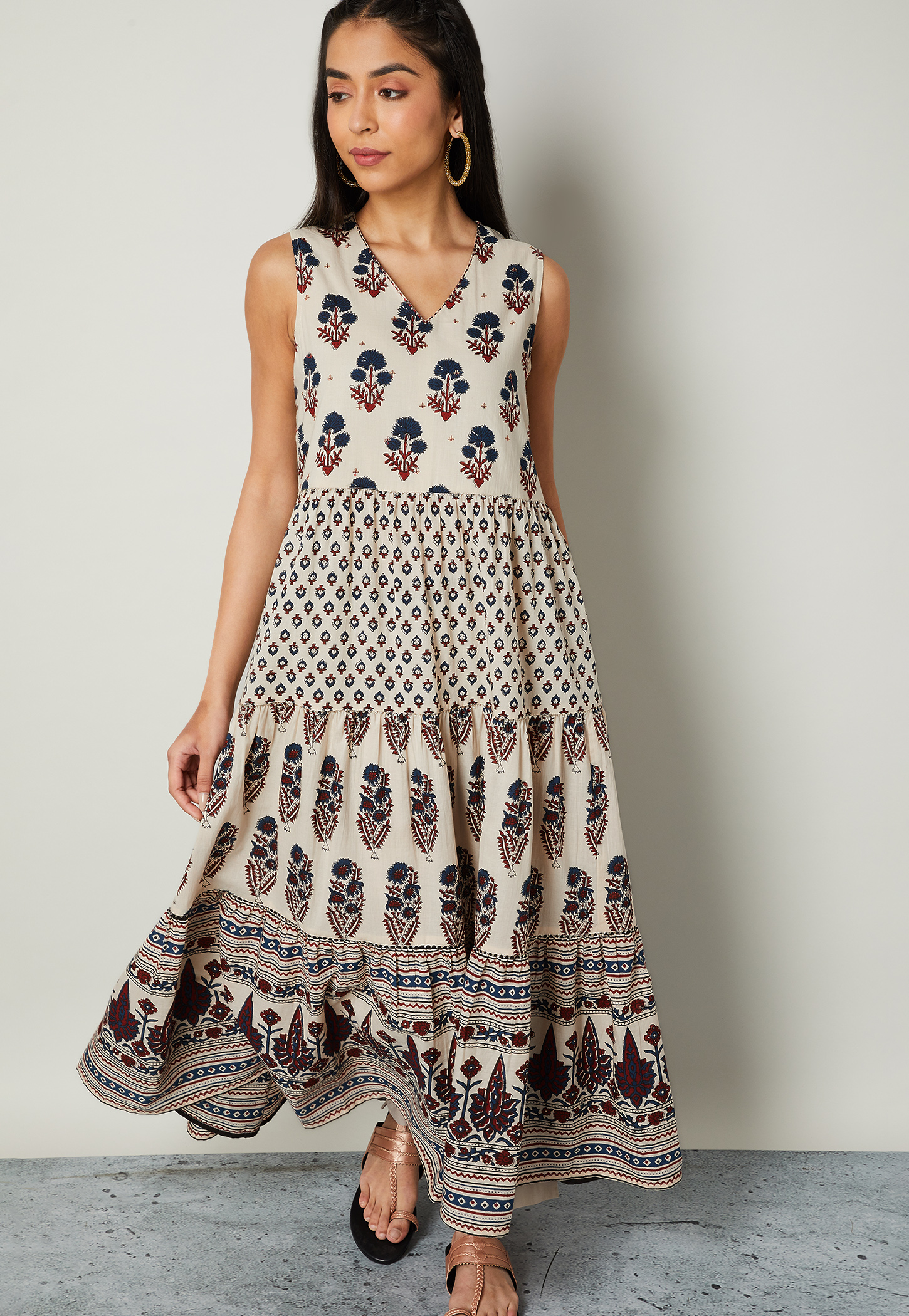 MELANGE Ethnic Motif Flared Kurta-picture-29