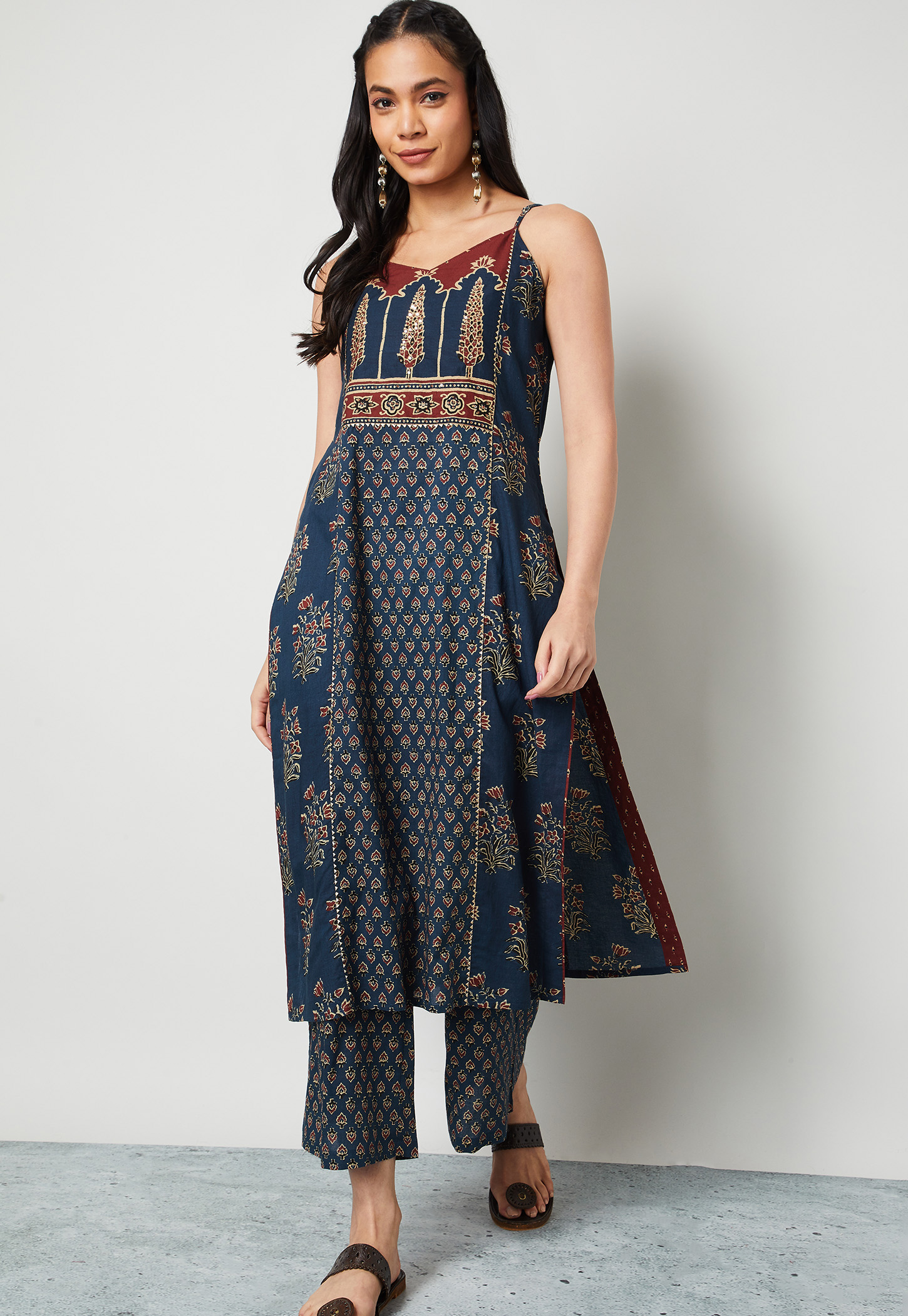 MELANGE Printed Straight Kurta Set-picture-54