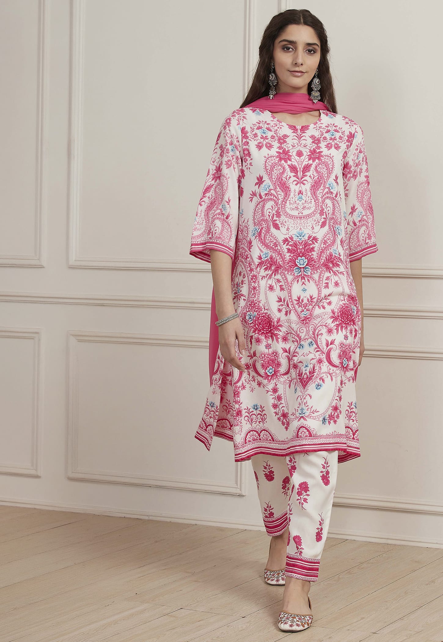 BIBA Floral Print Straight Kurta Set-picture-29