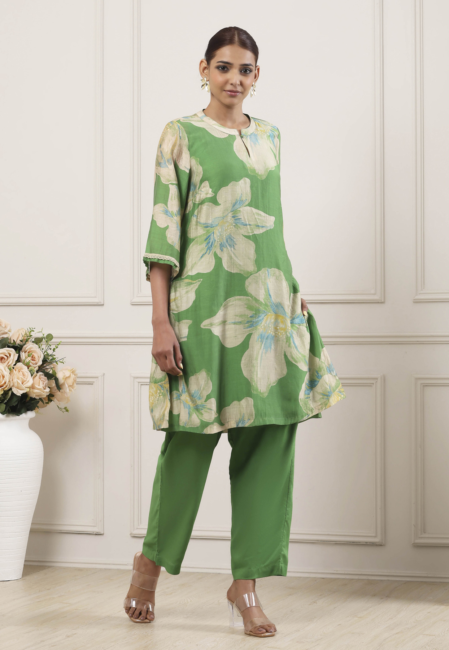 BIBA Floral Print Kurti Set-picture-43