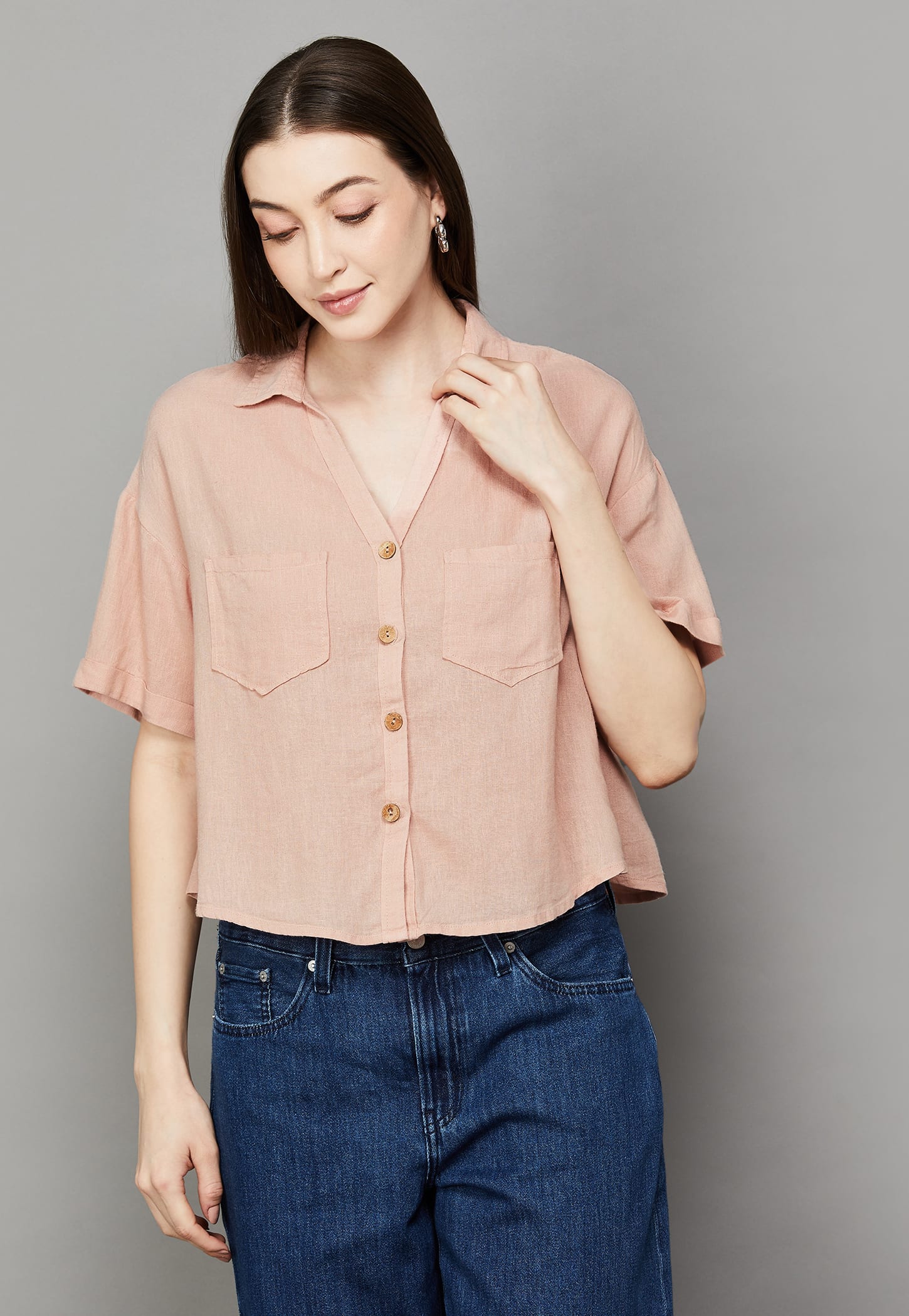 ONLY Solid Oversized Shirt-picture-28