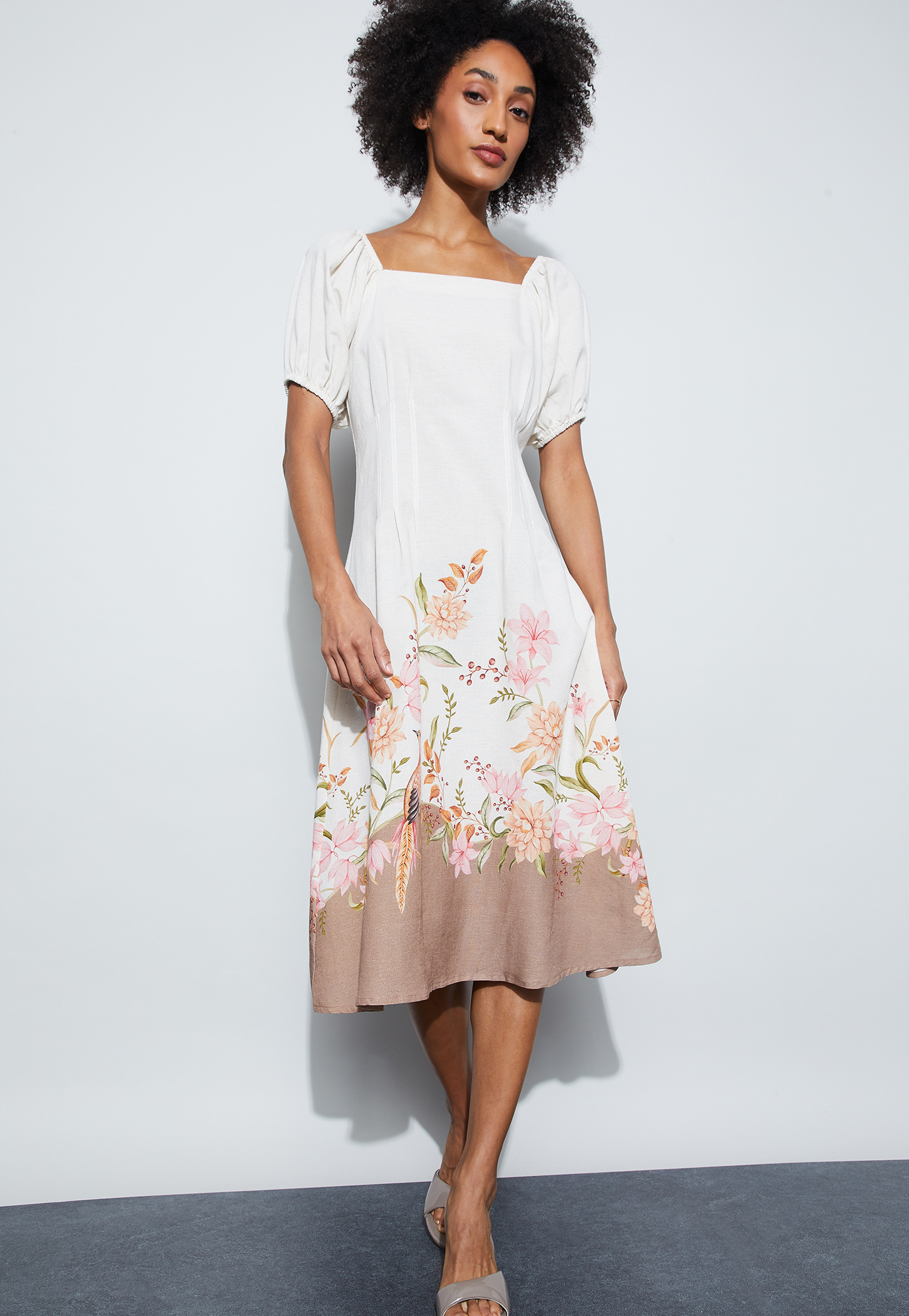 CODE Floral Print Midi Dress-picture-39
