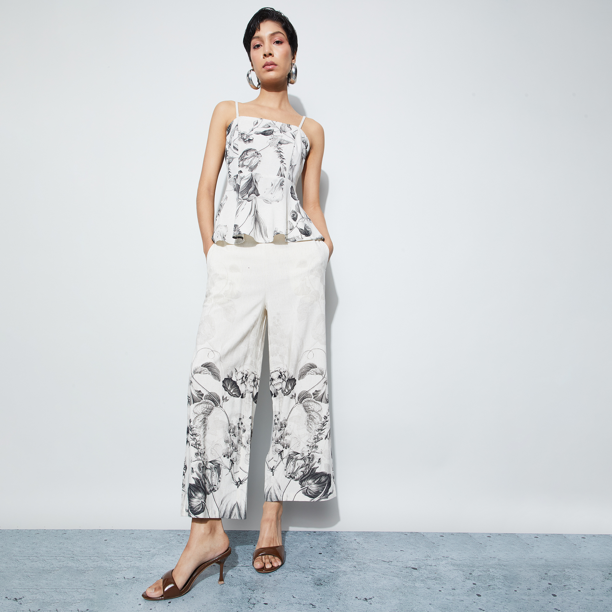 CODE Printed Elasticated Trousers-picture-14