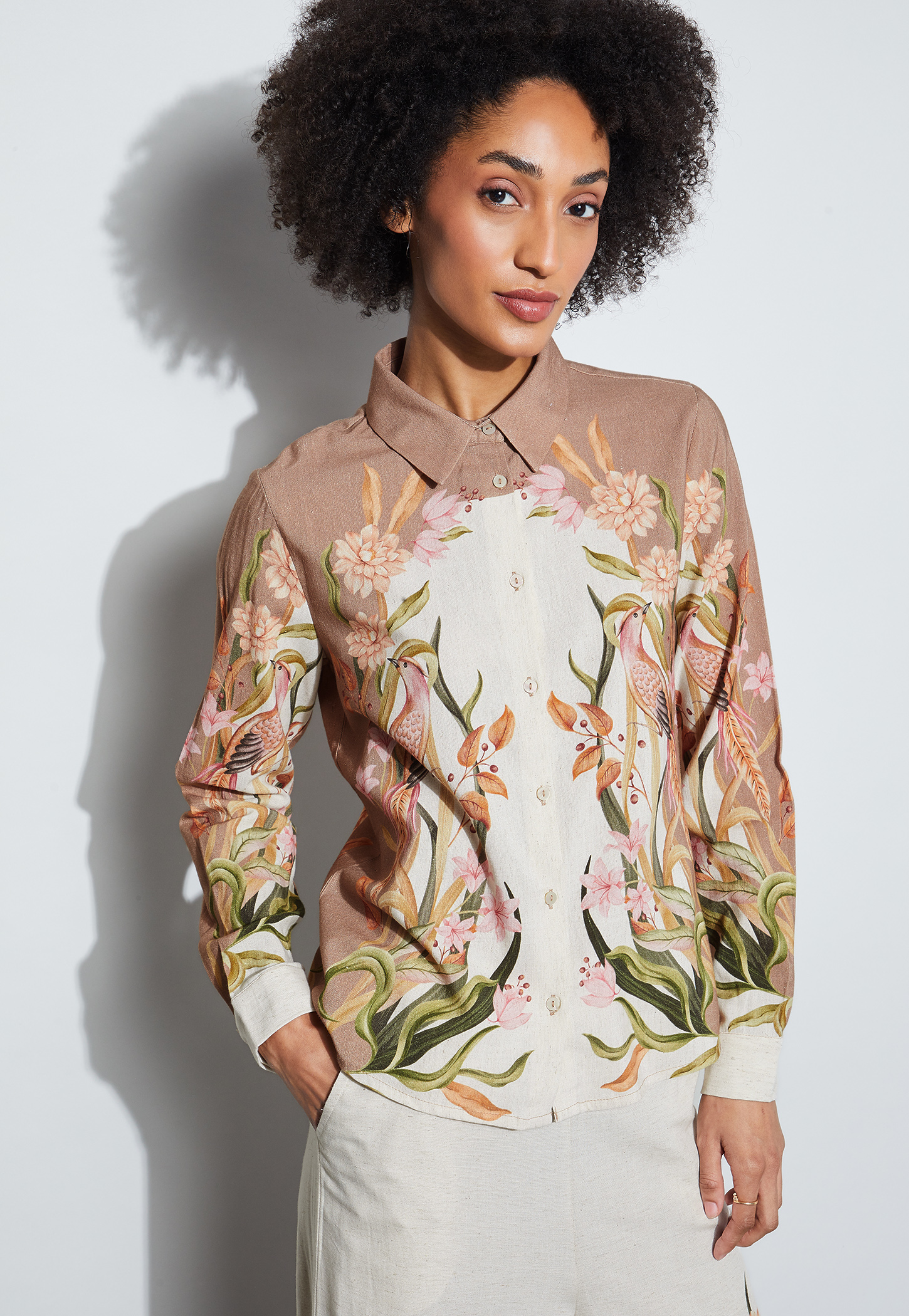 CODE Floral Print Regular Shirt-picture-33