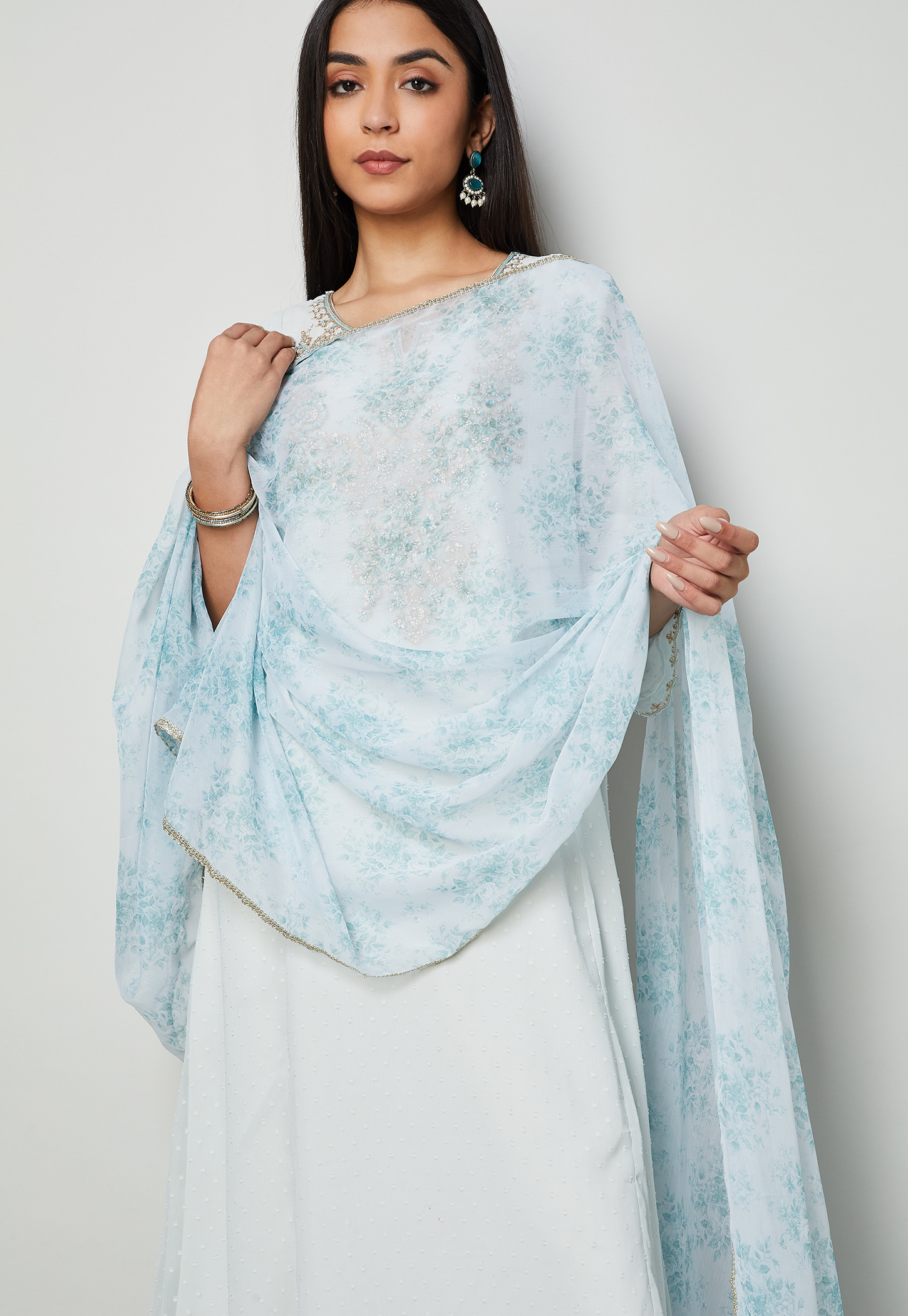 MELANGE Floral Print Dupatta-picture-13