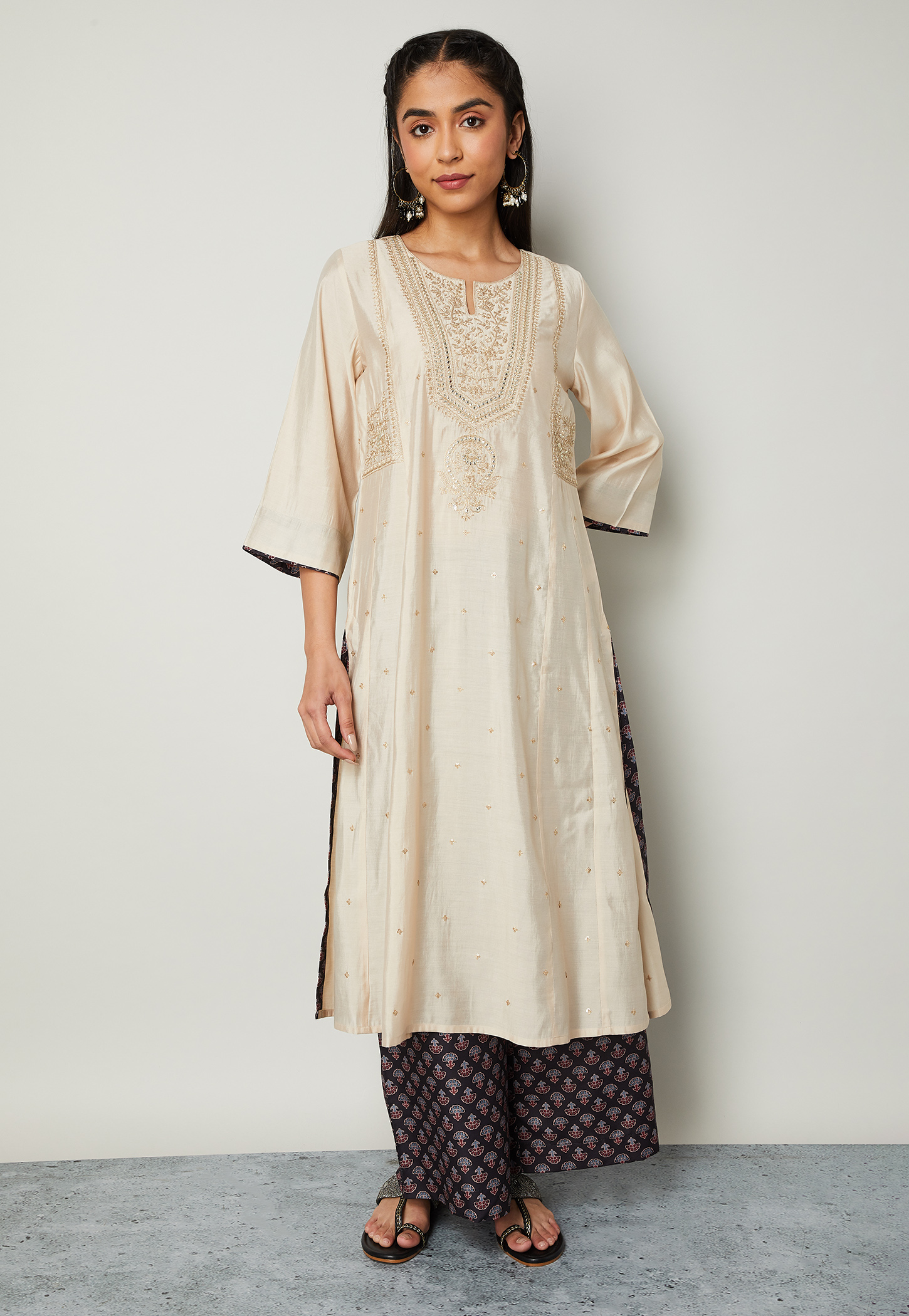 MELANGE Embroidered Straight Kurta-picture-29