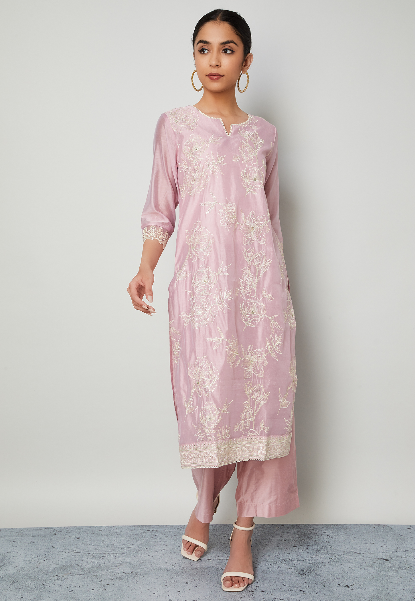 MELANGE Embroidered Straight Kurta-picture-51