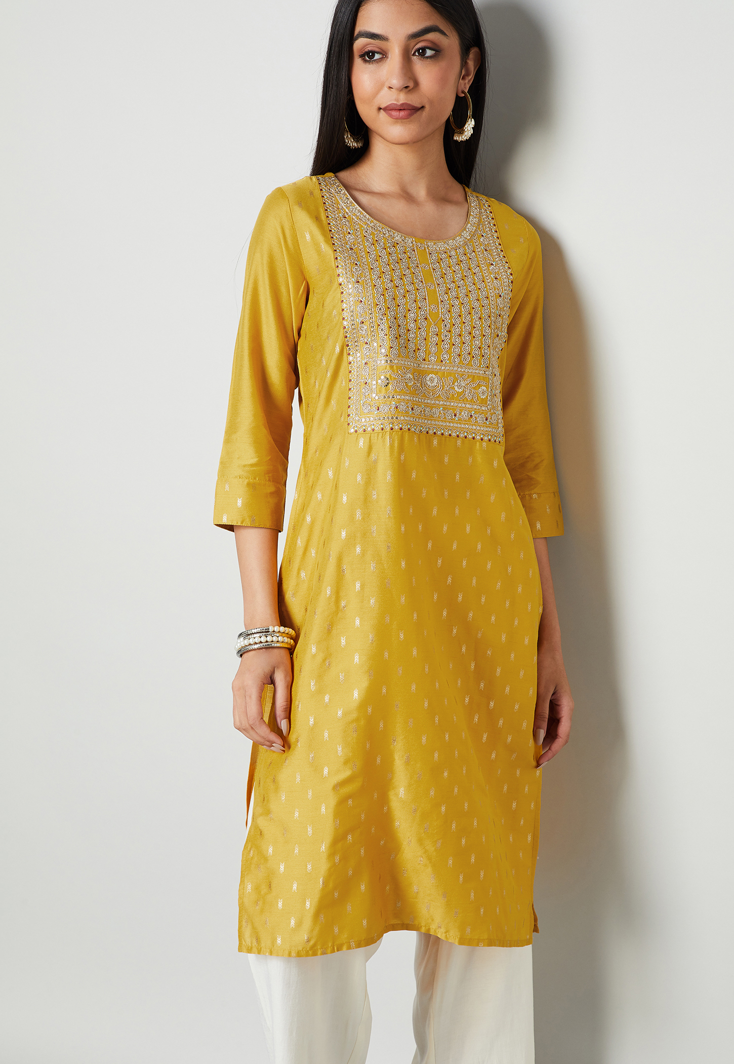 MELANGE Embroidered Straight Kurta-picture-31