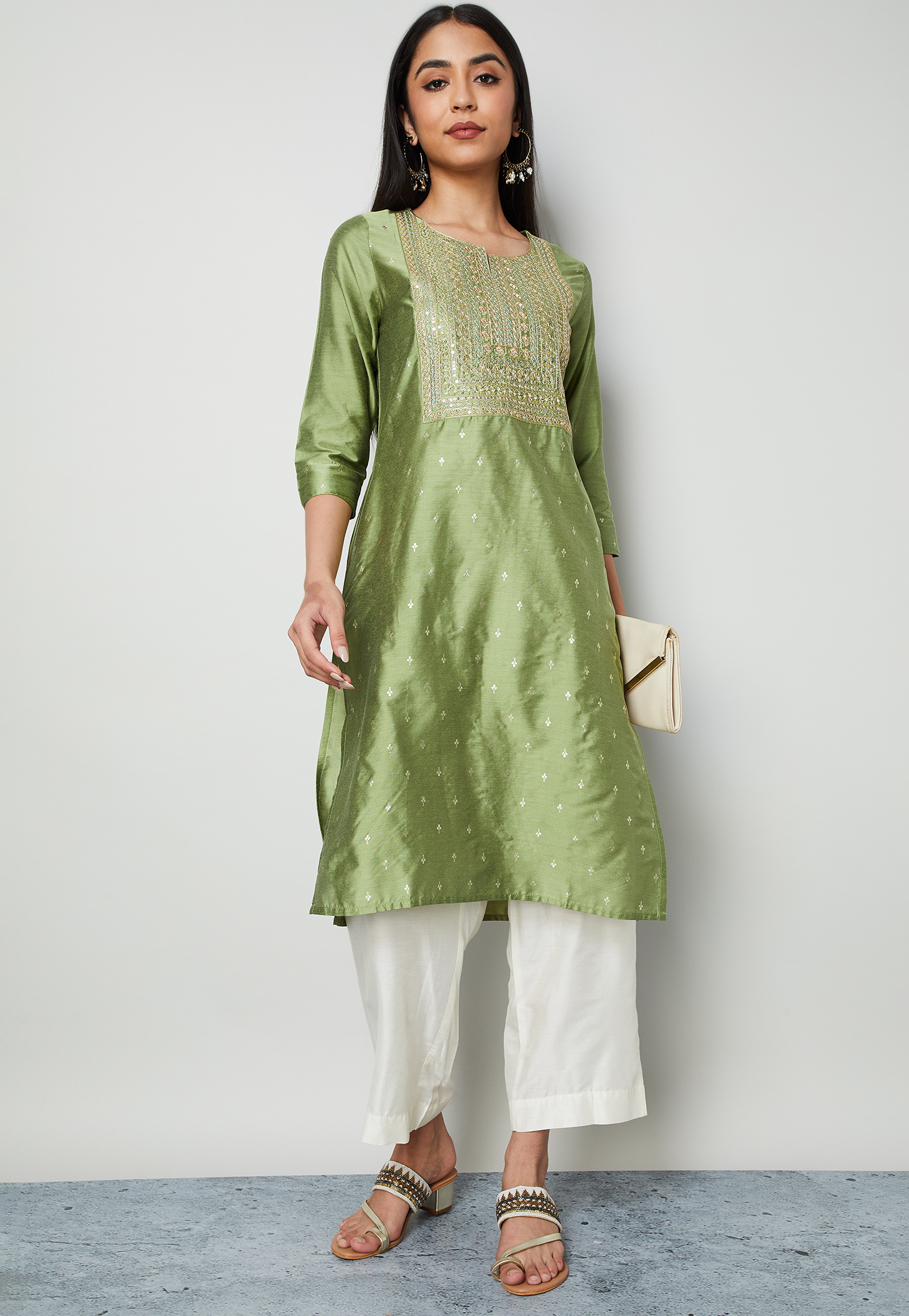 MELANGE Embroidered Straight Kurta-picture-26
