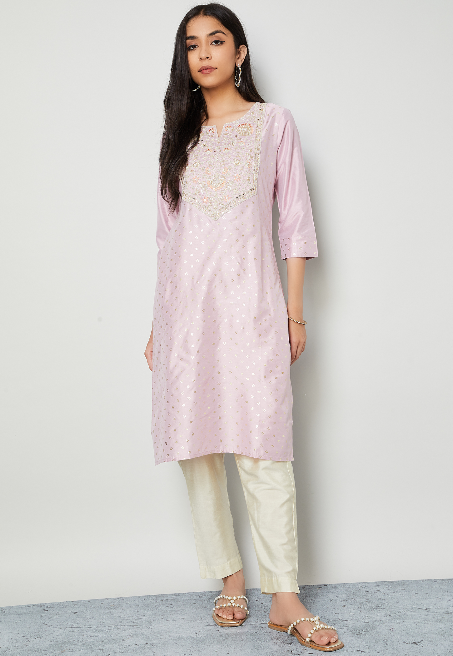 MELANGE Embroidered Straight Kurta-picture-31
