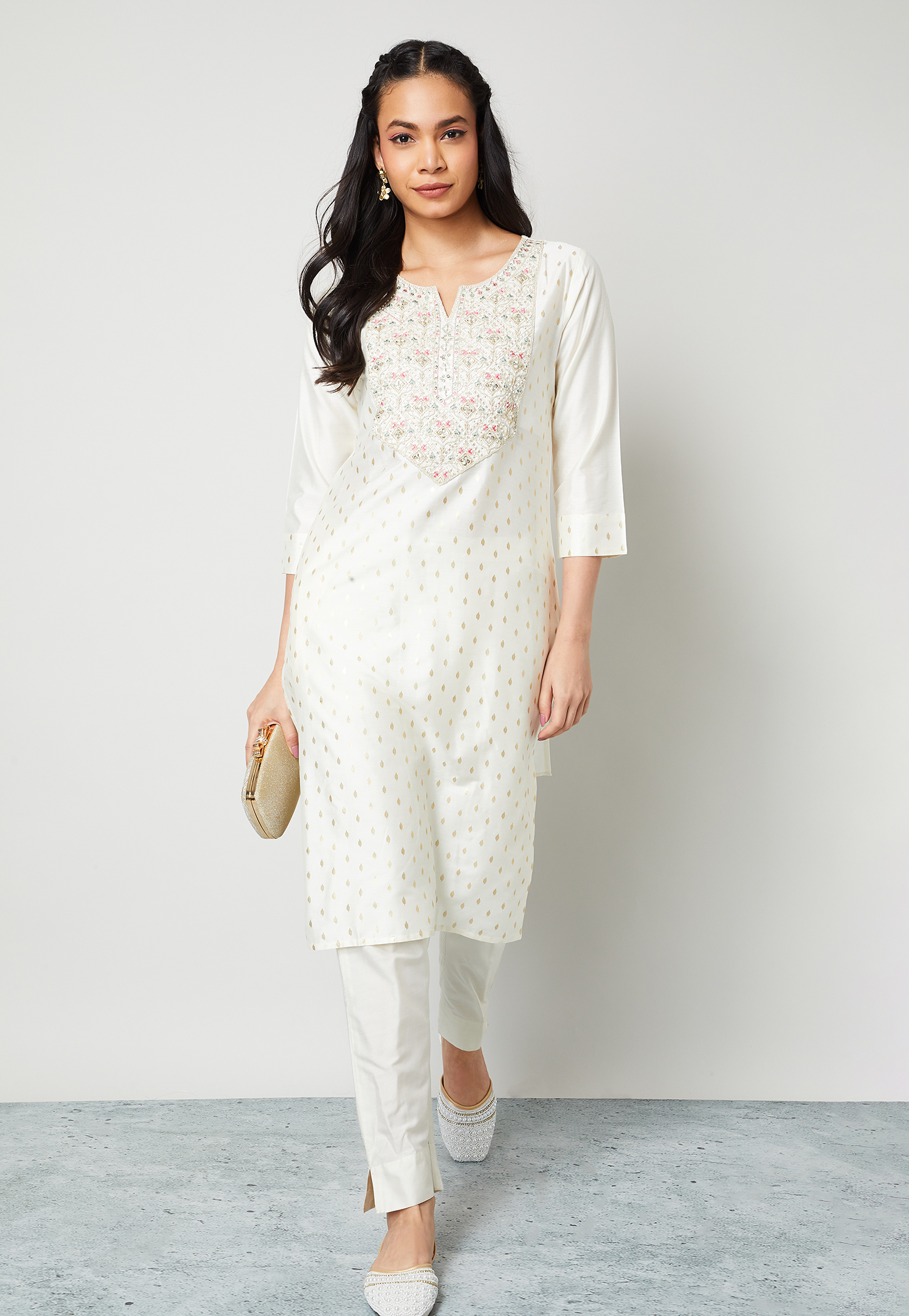 MELANGE Embroidered Straight Kurta-picture-32