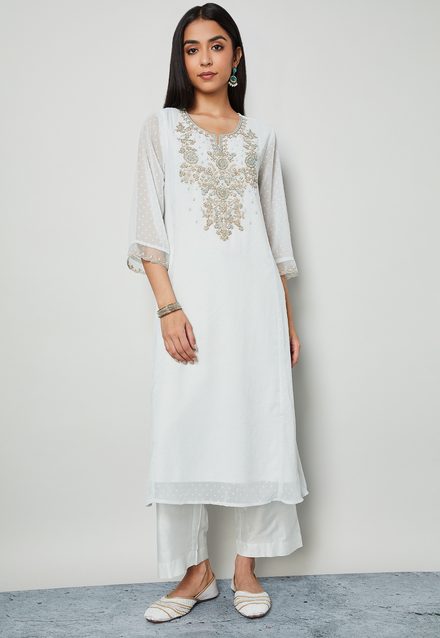 MELANGE Embellished Straight Kurta-picture-49