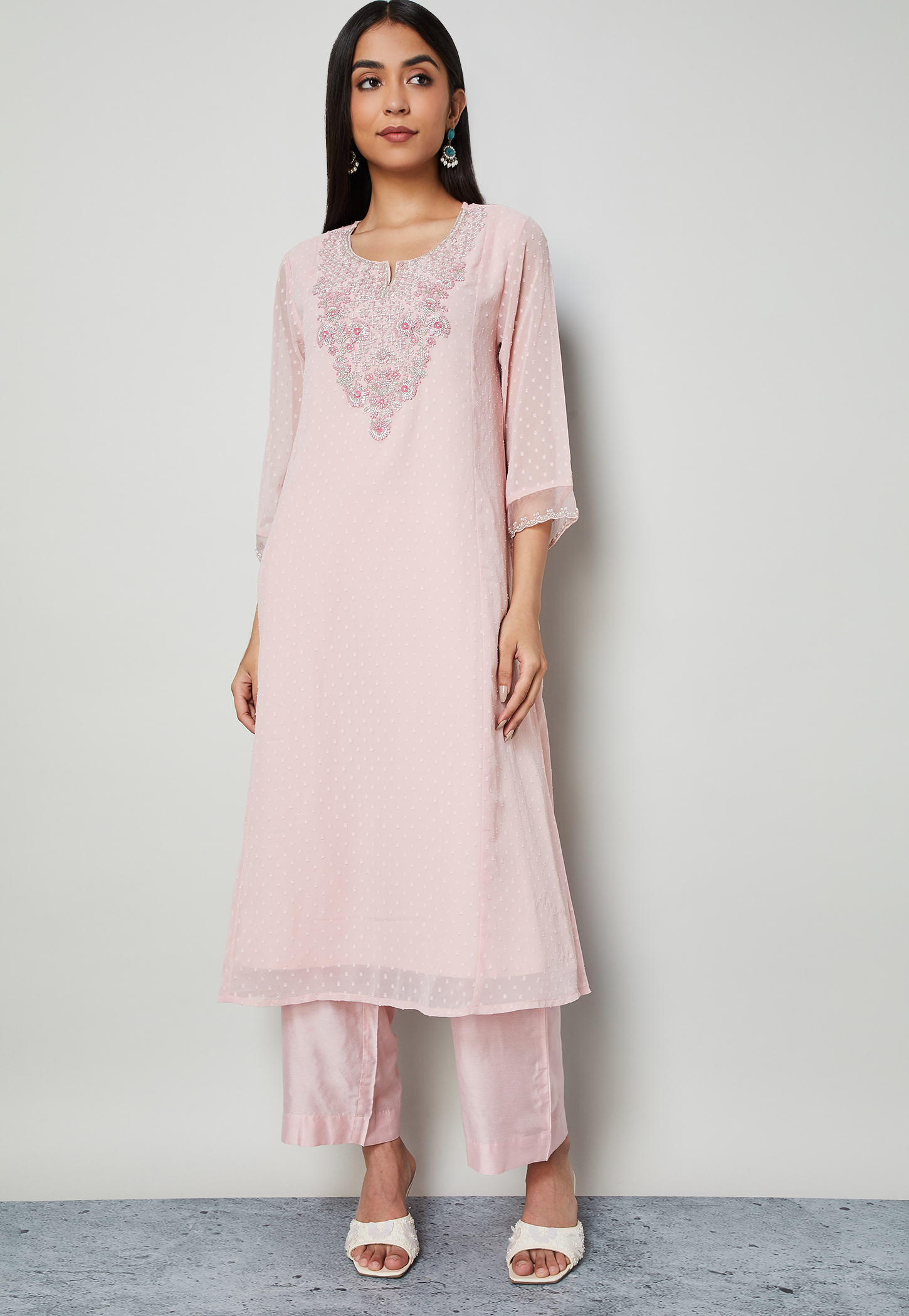 MELANGE Embellished Straight Kurta-image-14