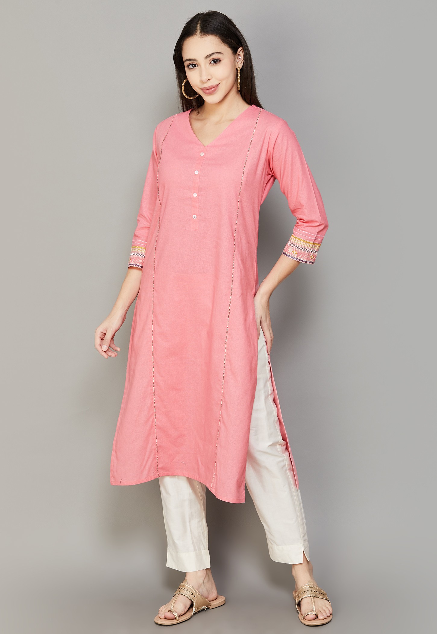 SPAN Embroidered Straight Kurta-picture-34