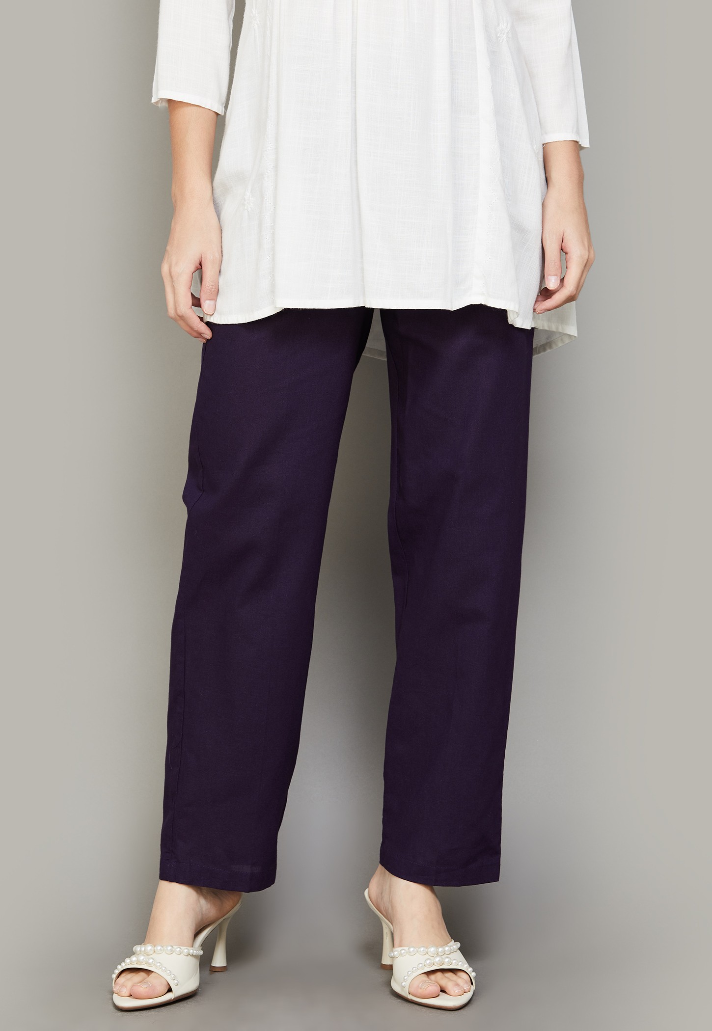 SPAN Solid Straight Pants-picture-32