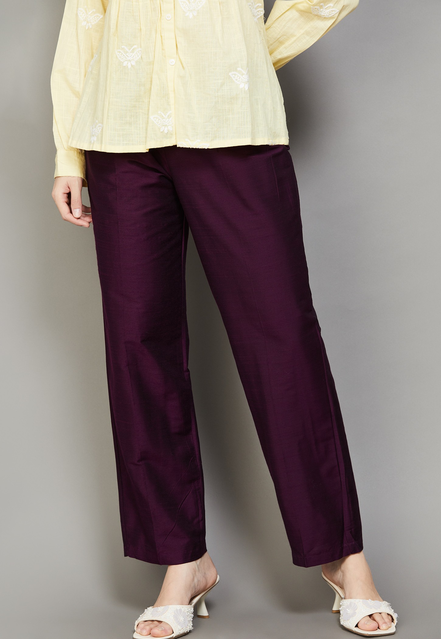 SPAN Solid Straight Pants-picture-43