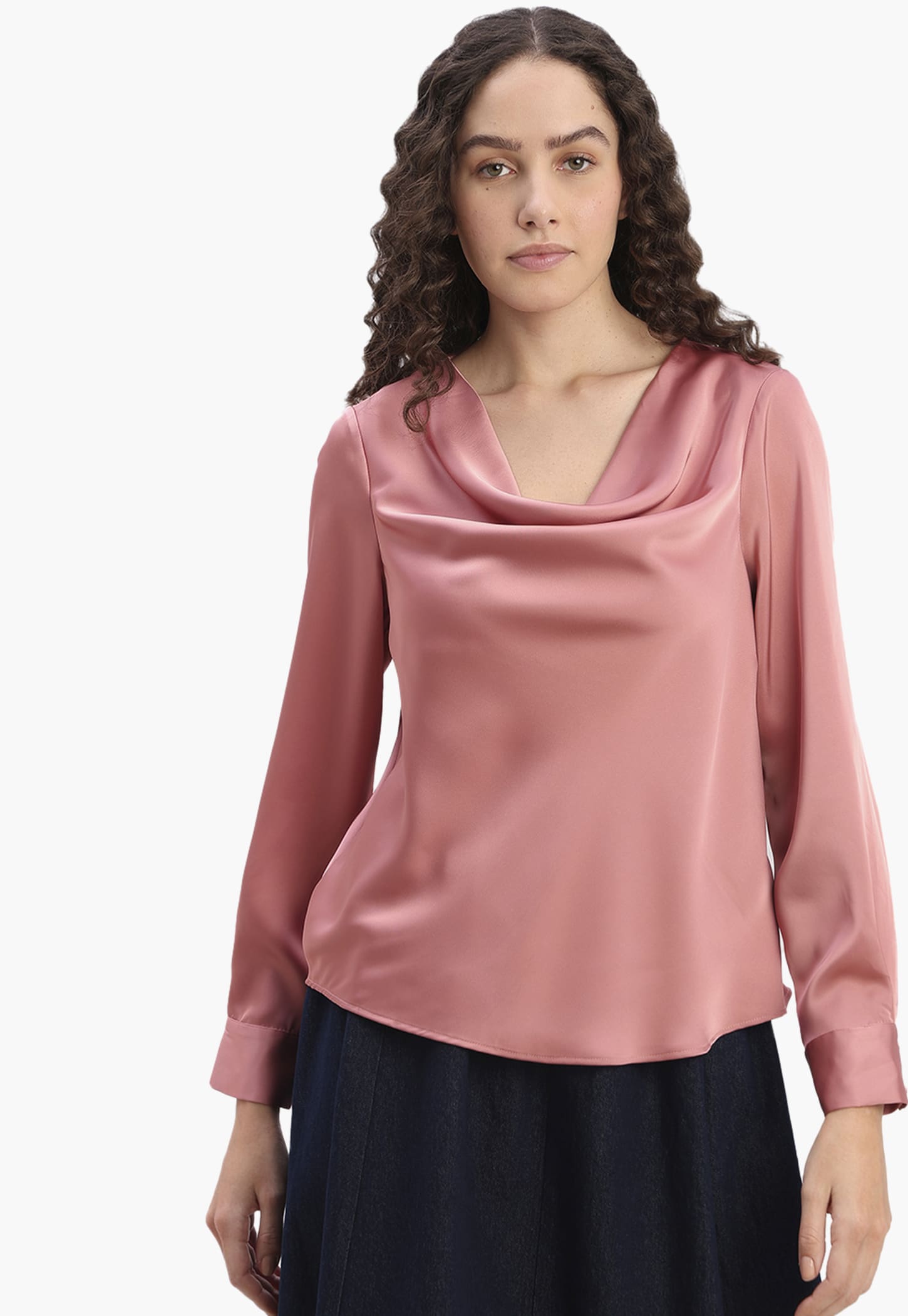 VERO MODA Solid Cowl Neck Top-picture-11