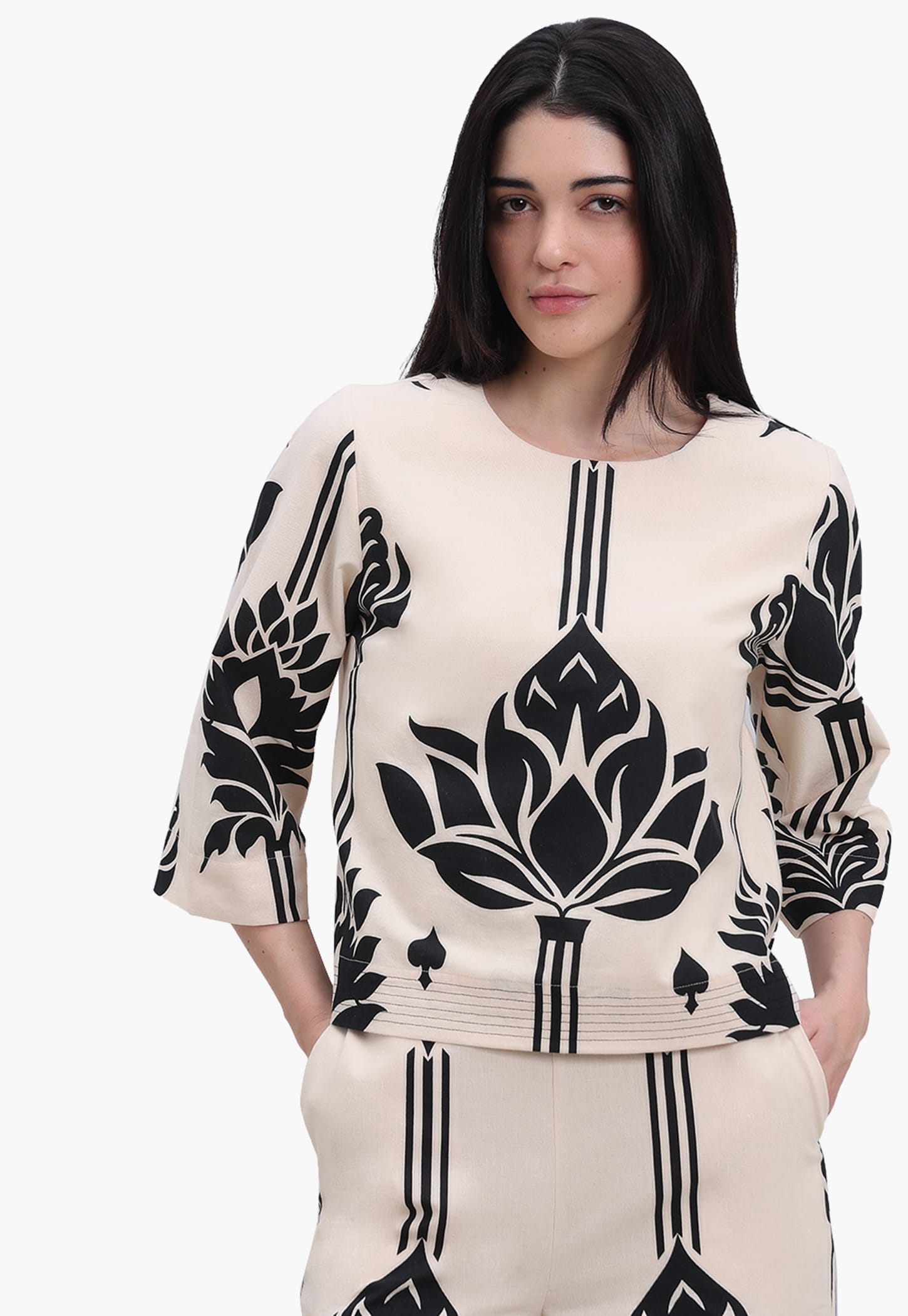 VERO MODA Floral Print Back Button Top-picture-48