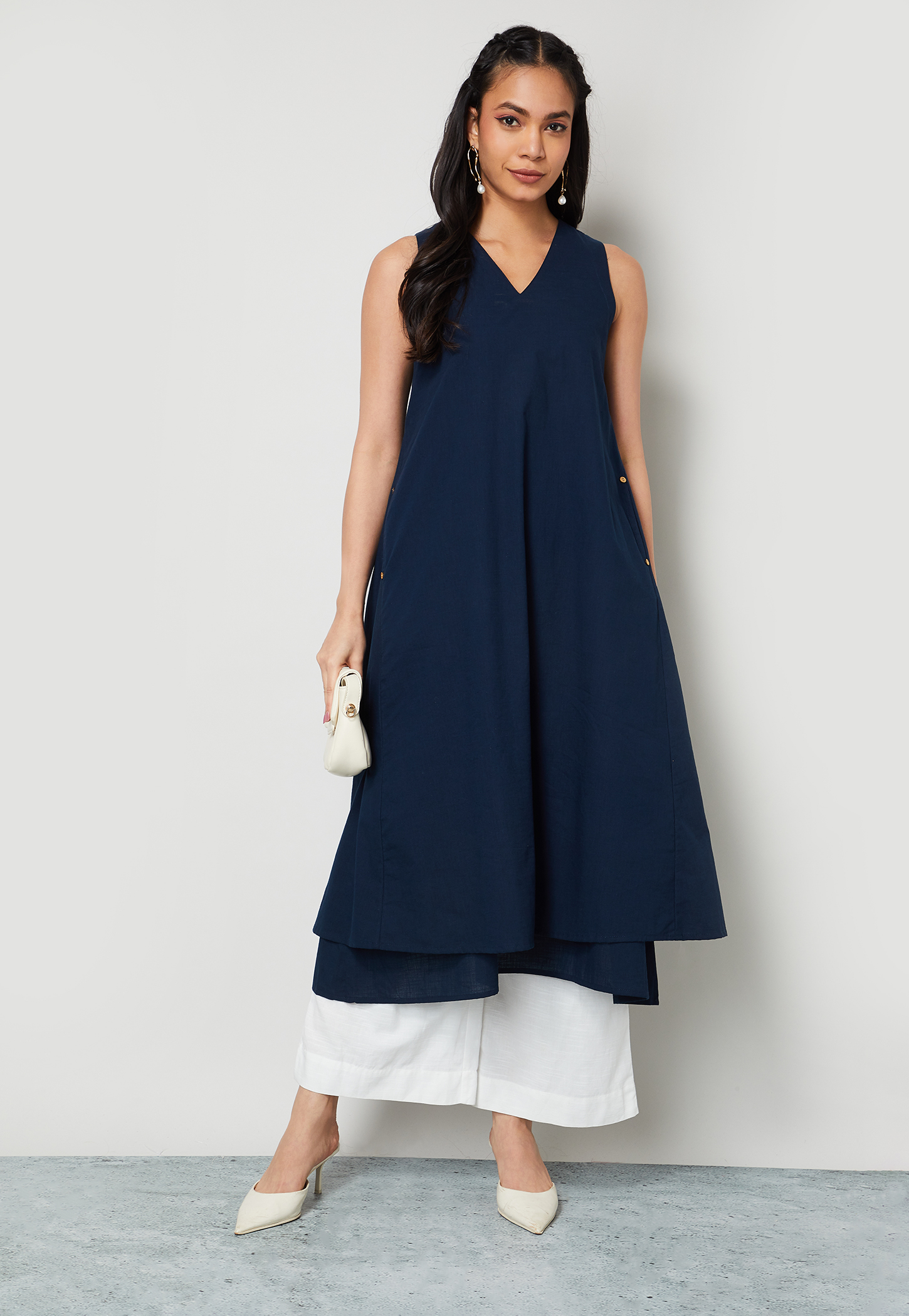 MELANGE Solid A-Line Kurta-picture-53