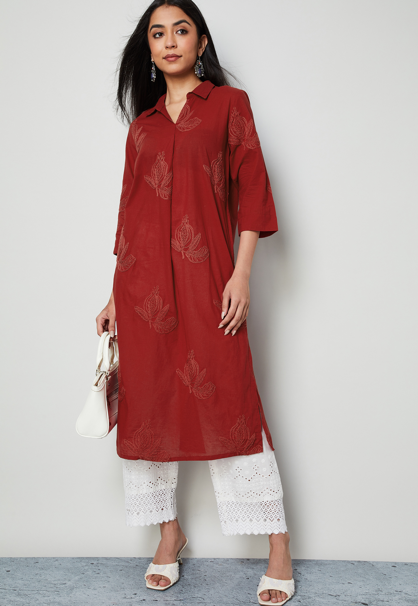 MELANGE Embroidered Straight Kurta-picture-46