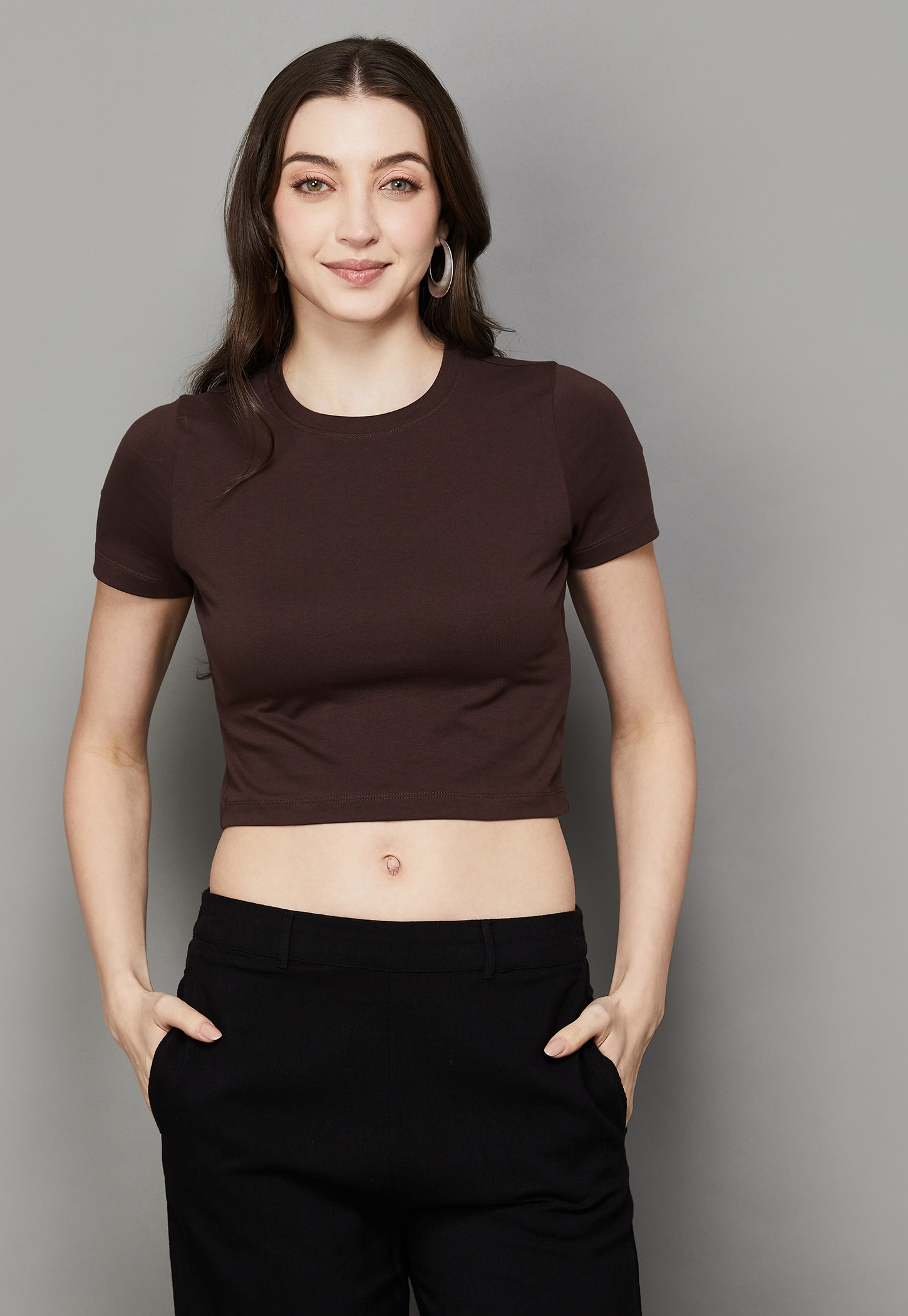 ONLY Solid Crop T-shirt-picture-40