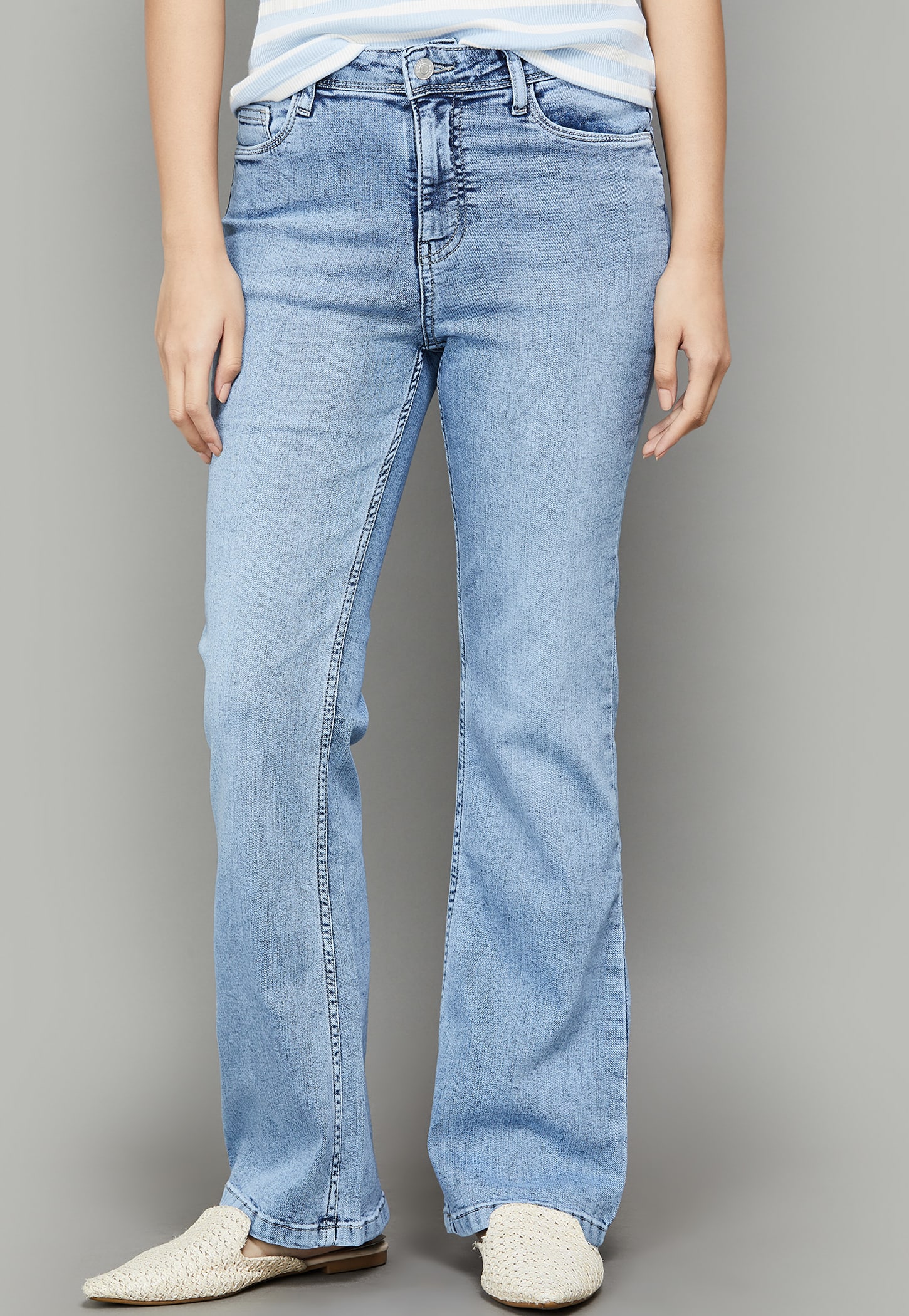 KRAUS Solid Flared Jeans-picture-54
