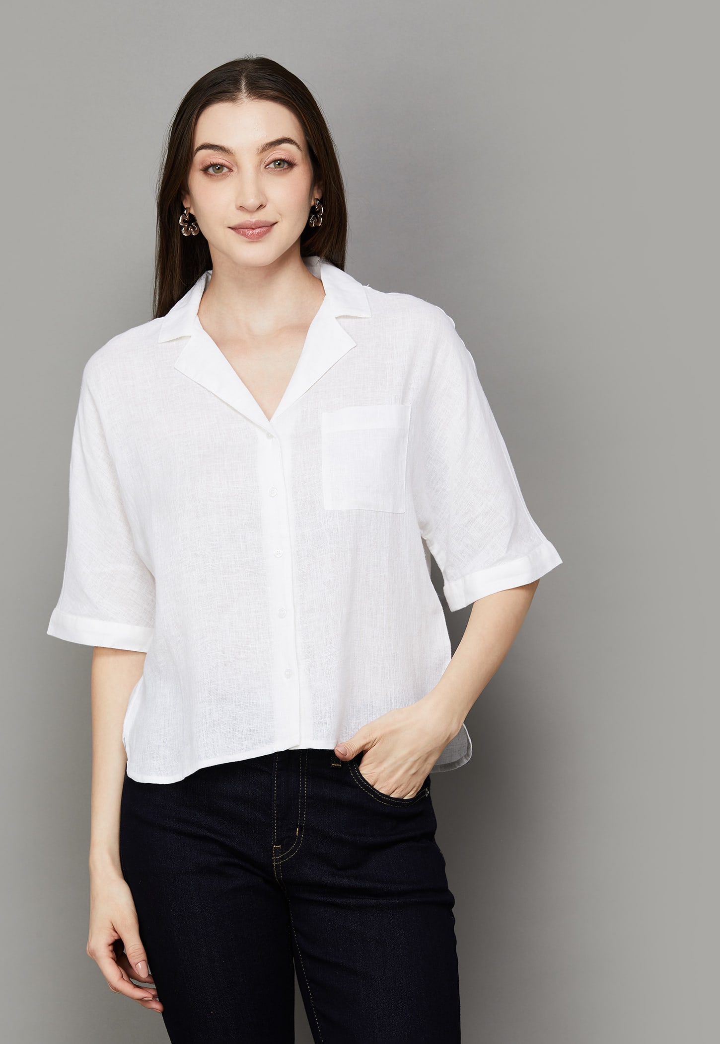 ONLY Solid Regular Fit Shirt-picture-43