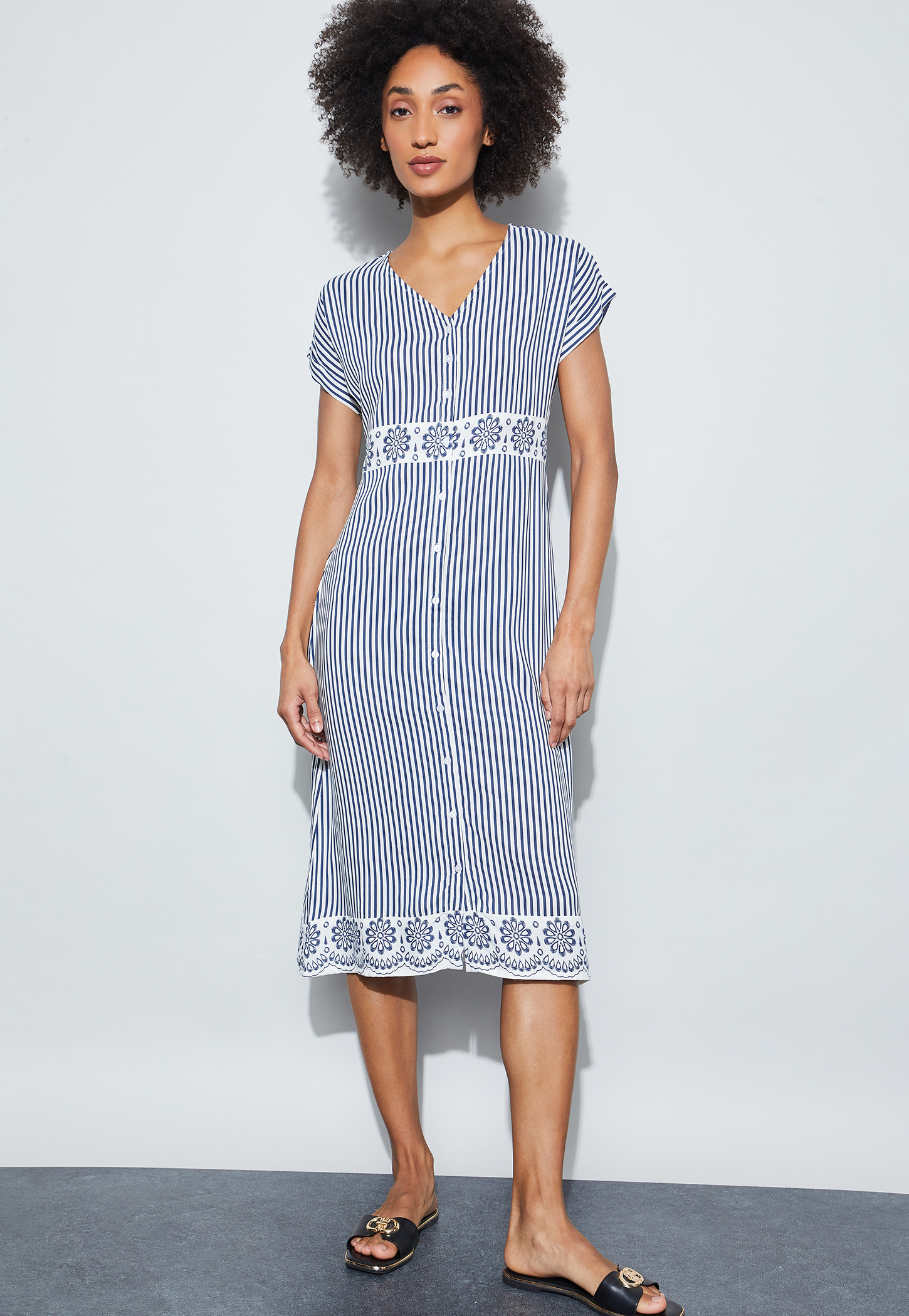 FAME FOREVER Striped Midi Dress-picture-41