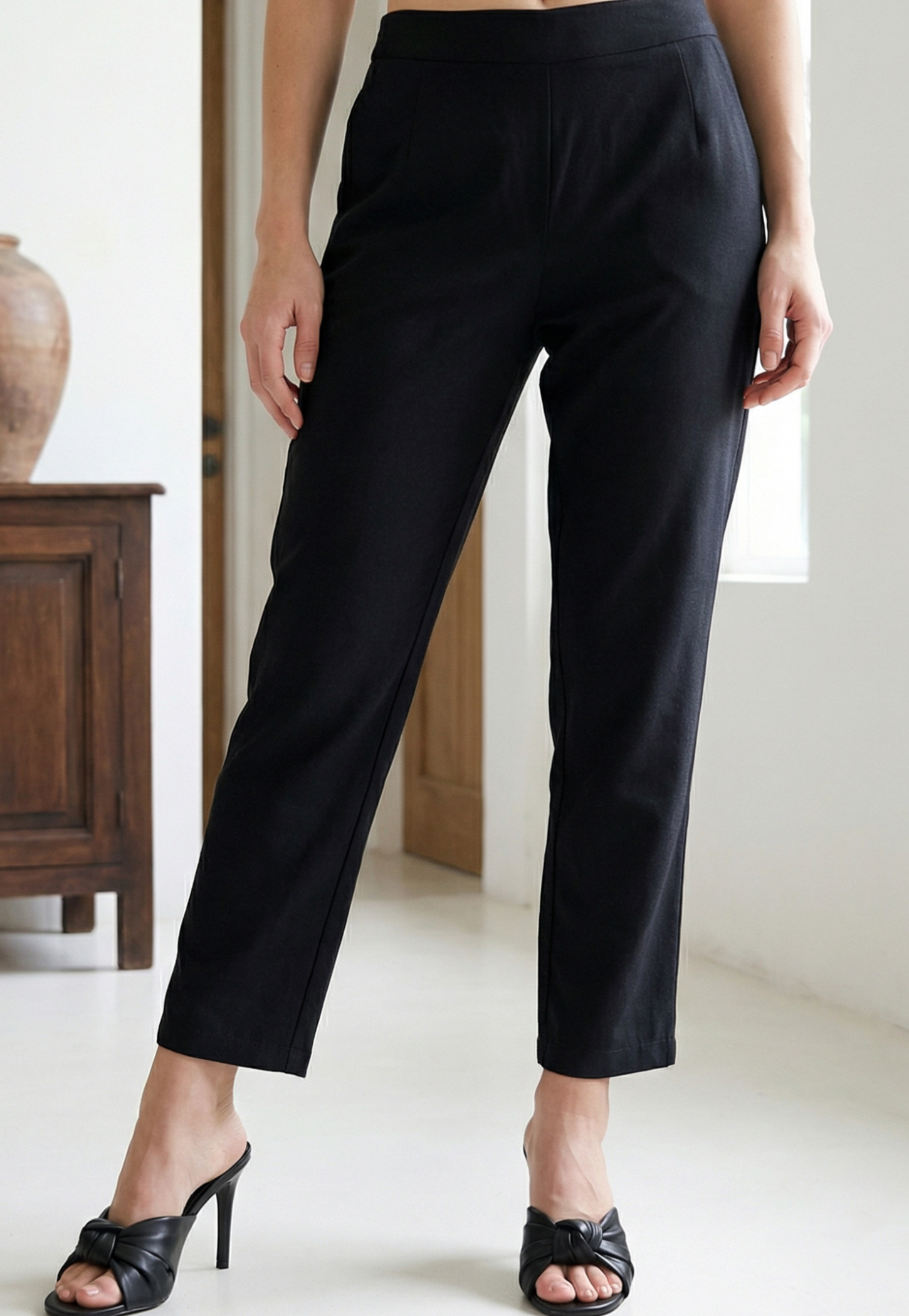 W Solid Straight Pants-picture-17