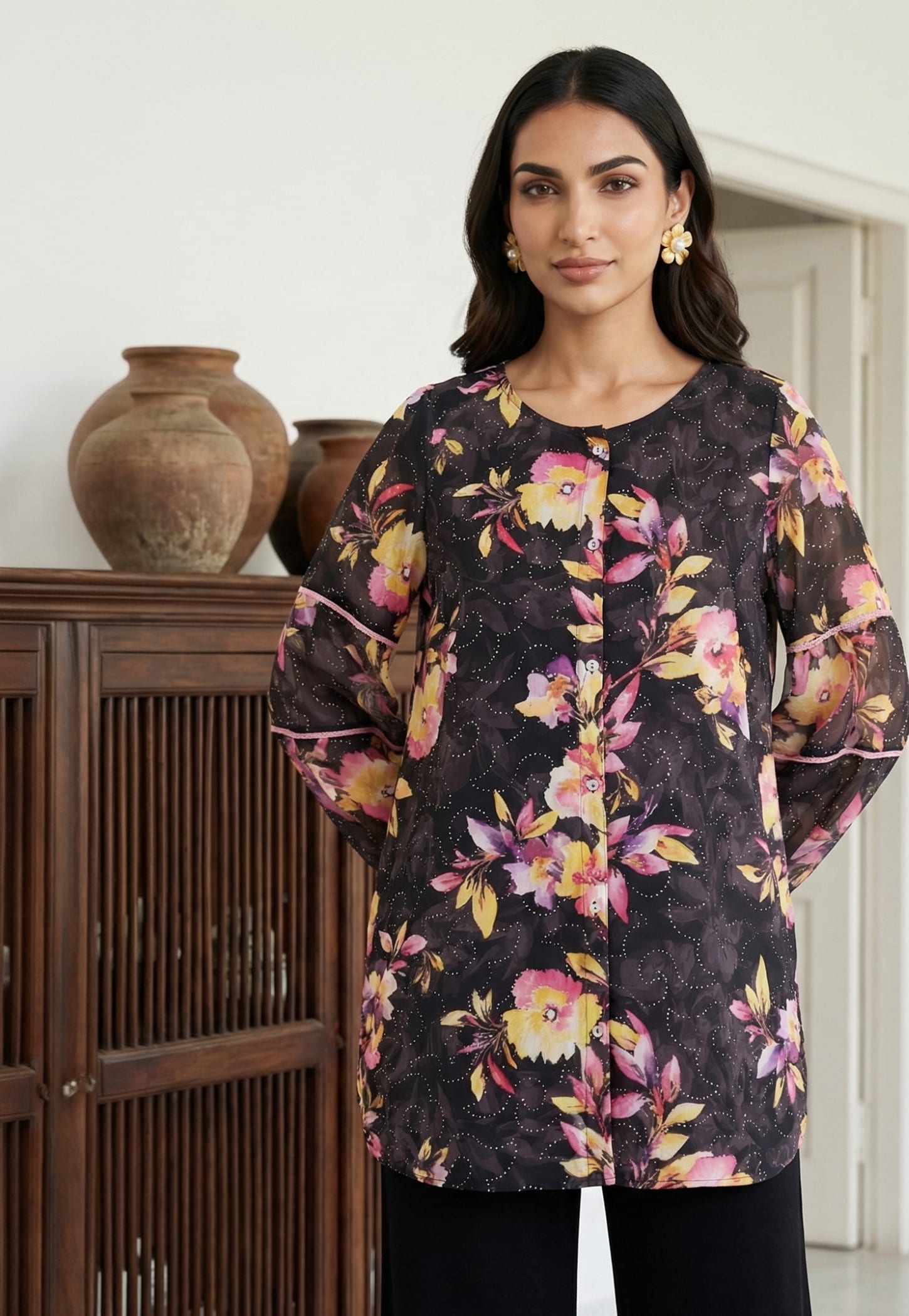 AURELIA Floral Print Kurti Set-picture-53
