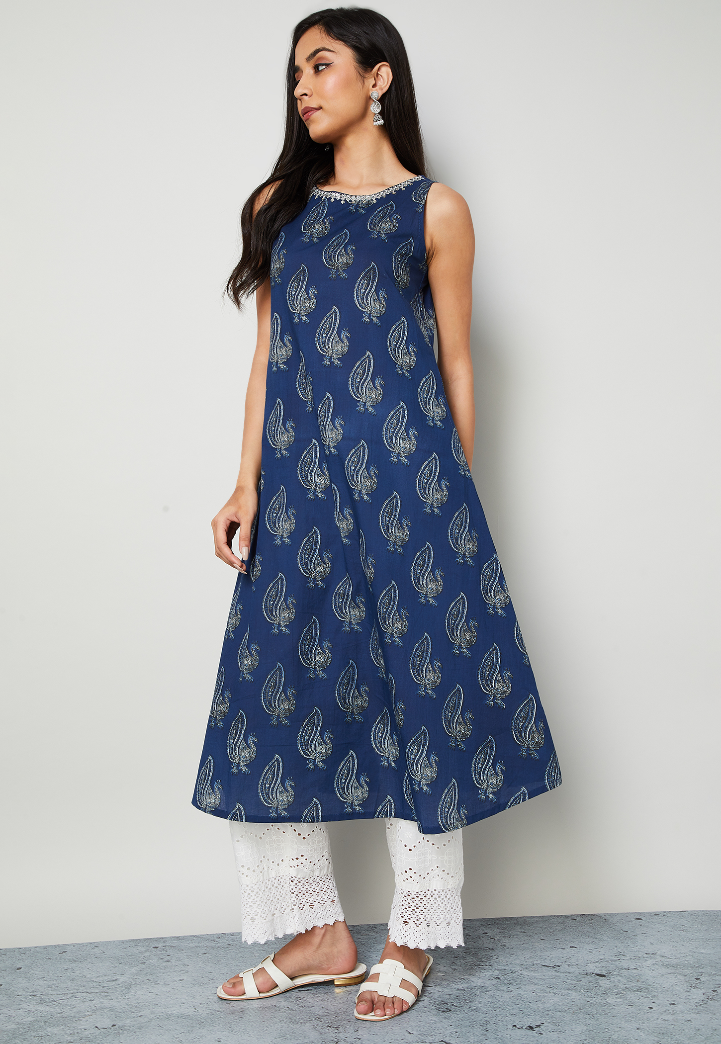 MELANGE Paisley Print A-Line Kurta-picture-30
