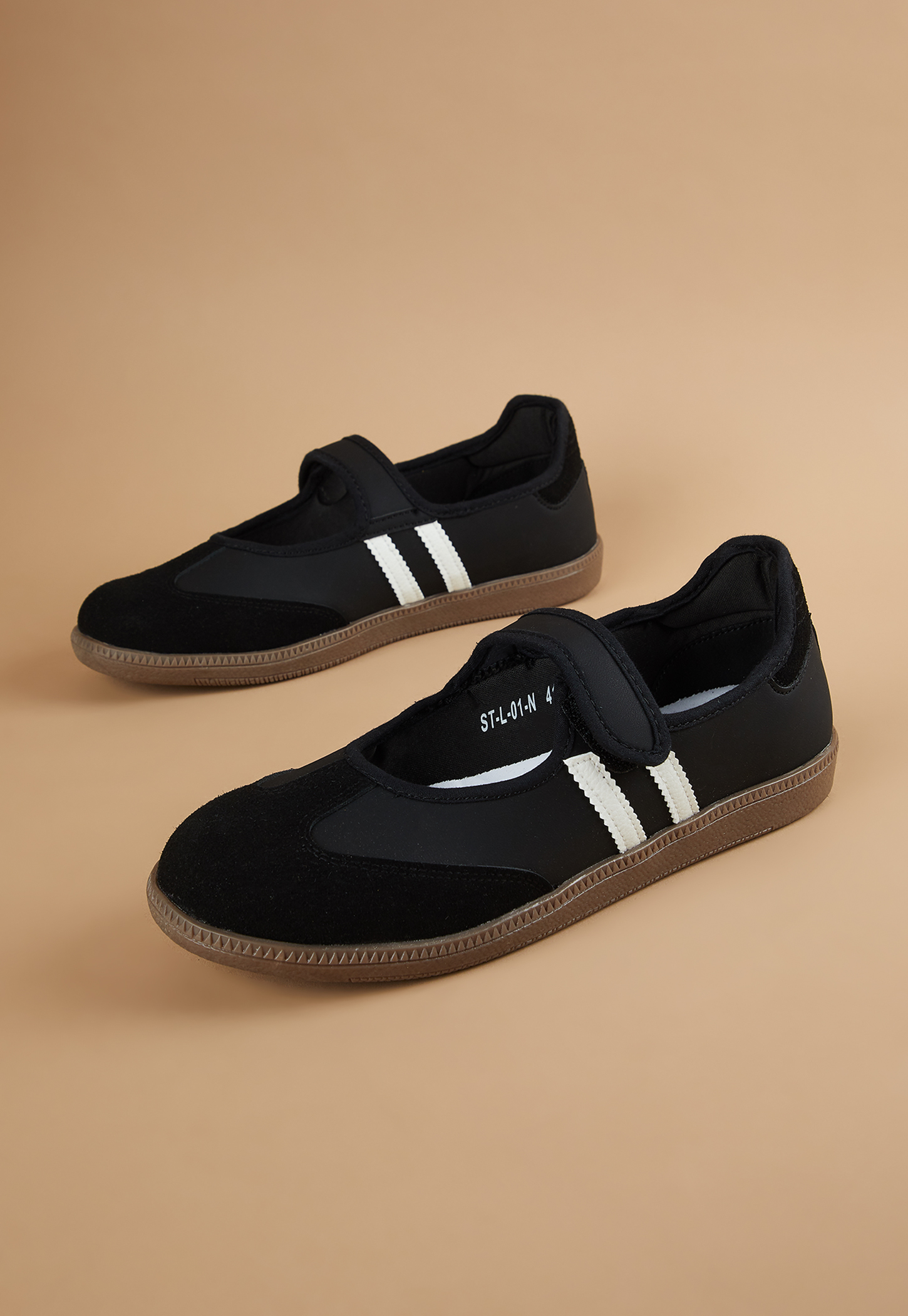 GINGER Striped Mary Janes with Velcro Closure-picture-23