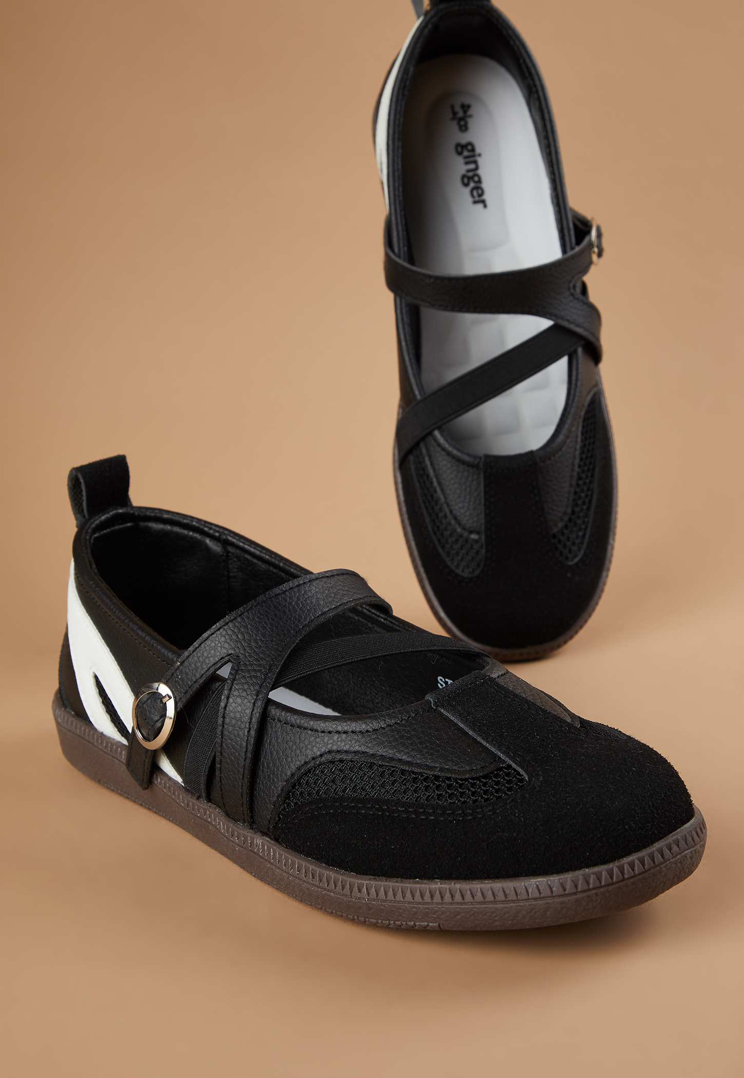 GINGER Panelled Ballerinas-picture-39