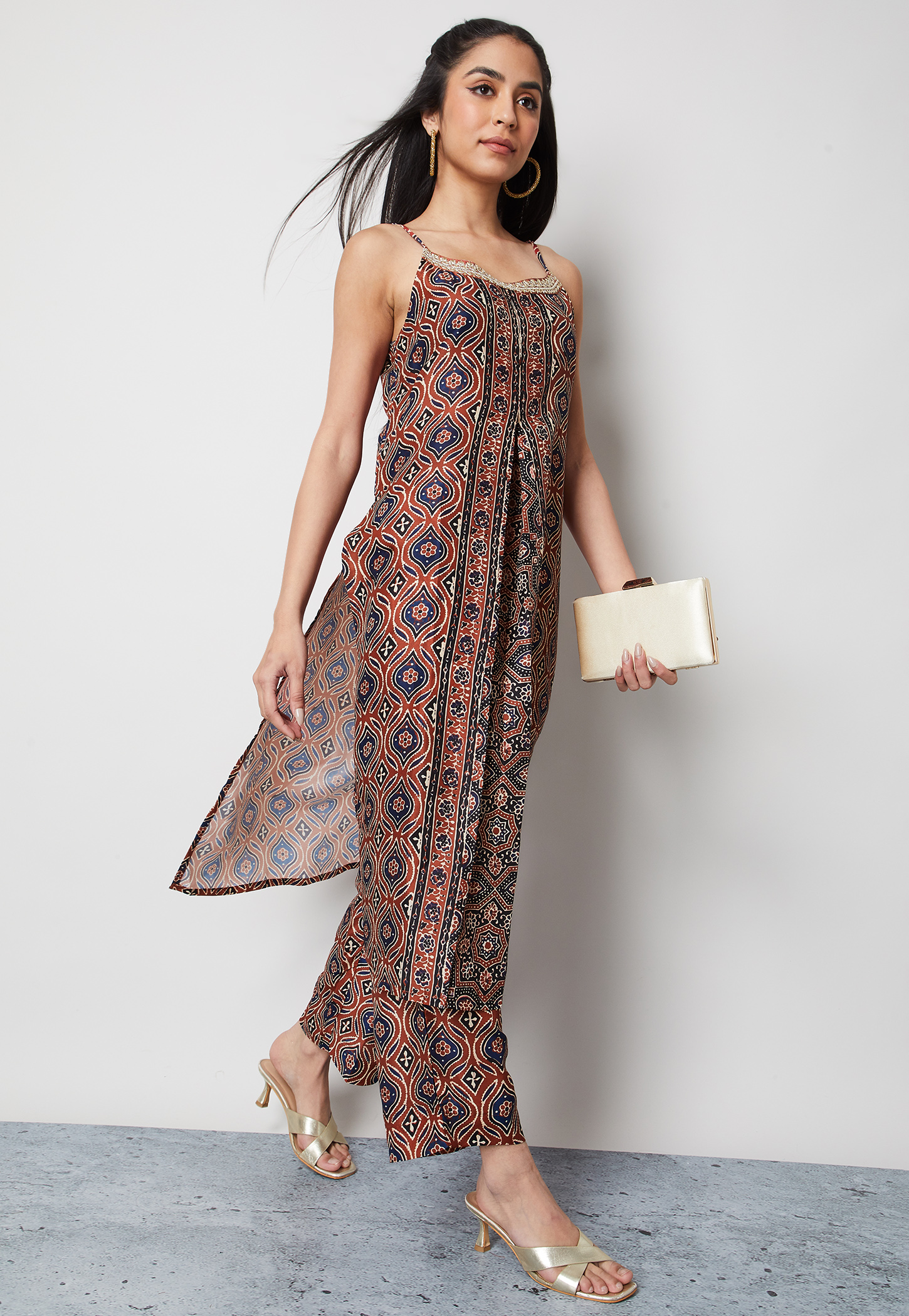 MELANGE Ethnic Motif Palazzo Kurta Set-picture-24