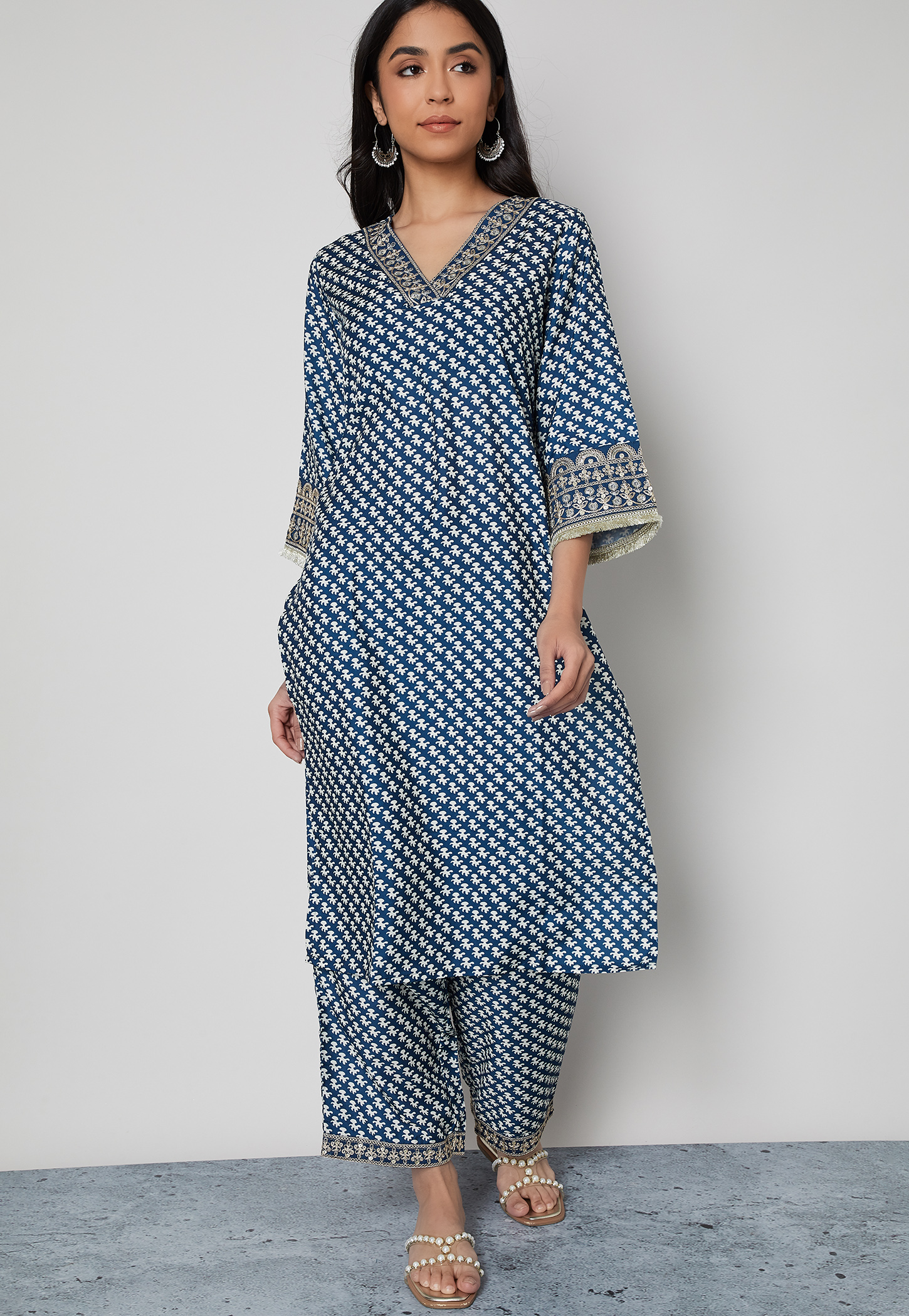 MELANGE Printed Straight Kurta Set-picture-28