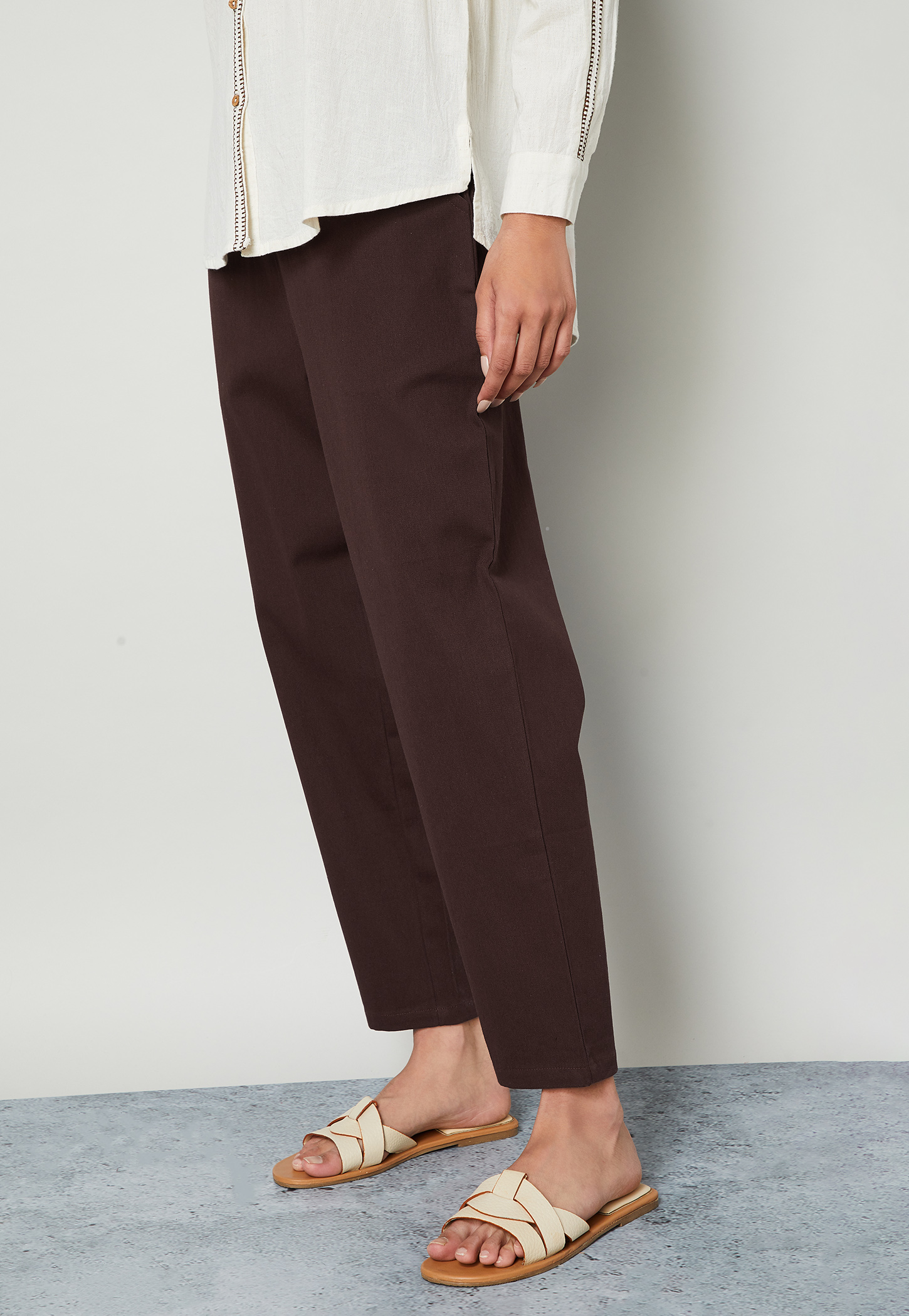 COLOUR ME Solid Straight Pants-picture-29