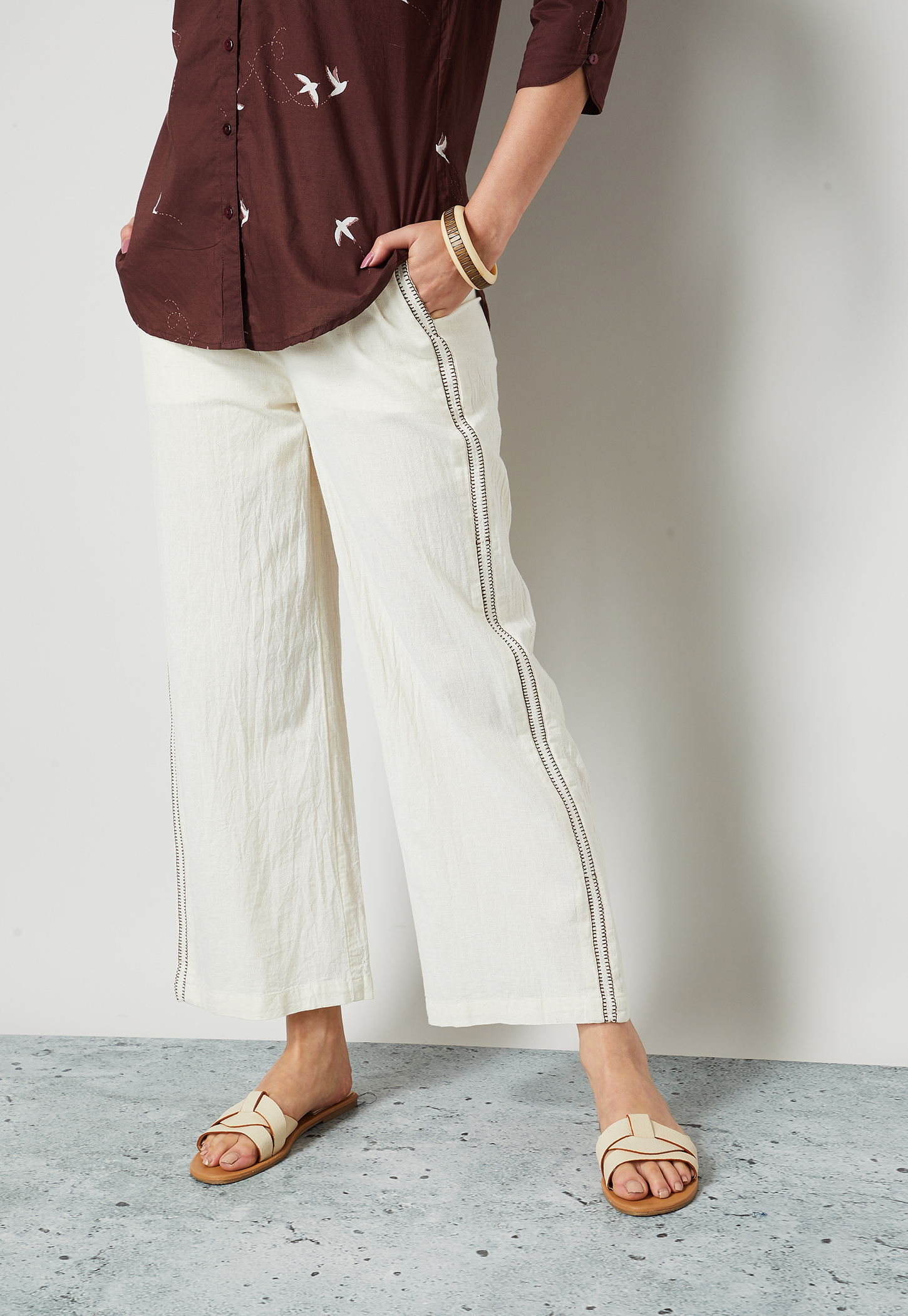 COLOUR ME Embroidered Straight Pants-picture-41