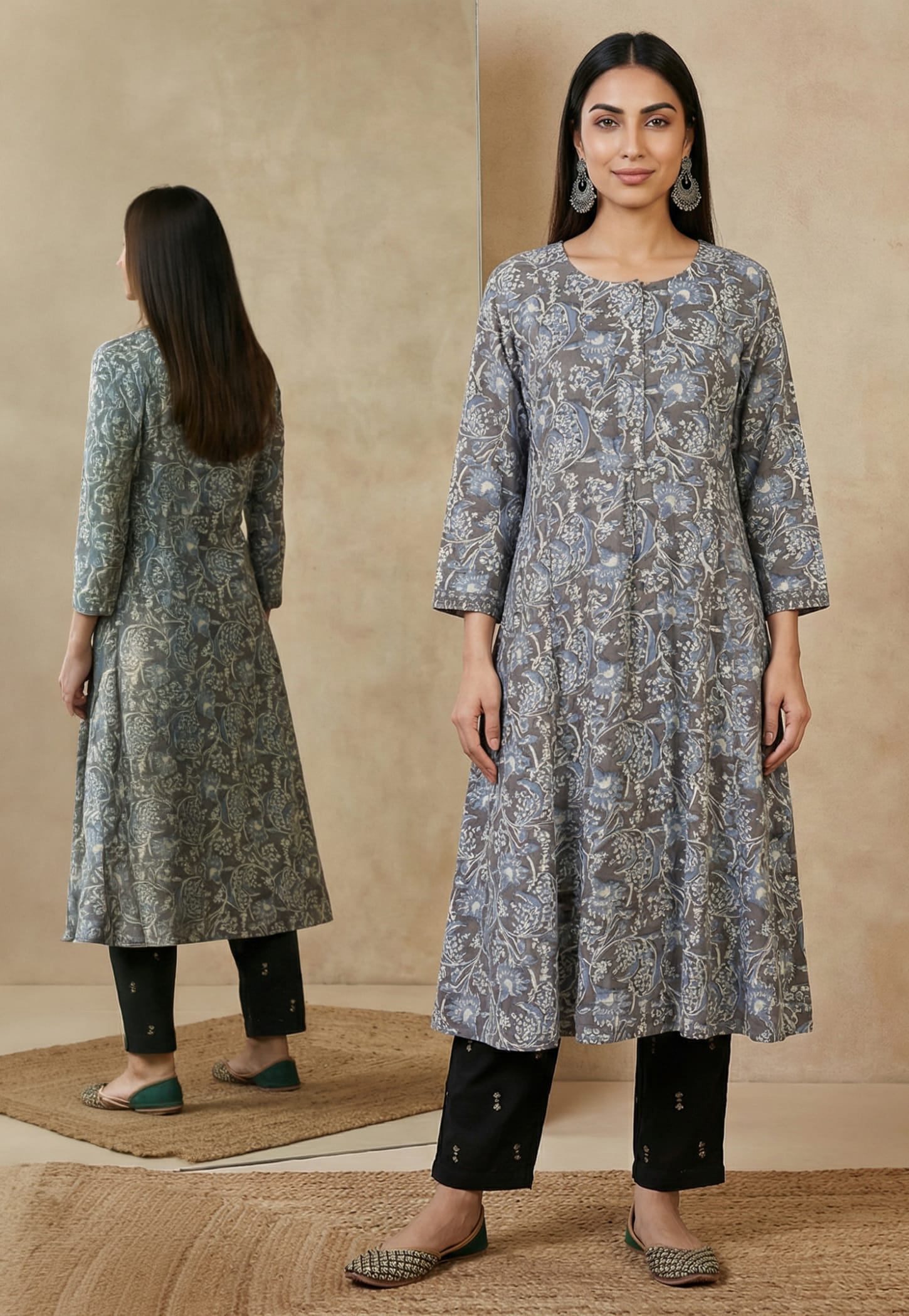 W Ethnic Motif Flared Kurta-picture-23