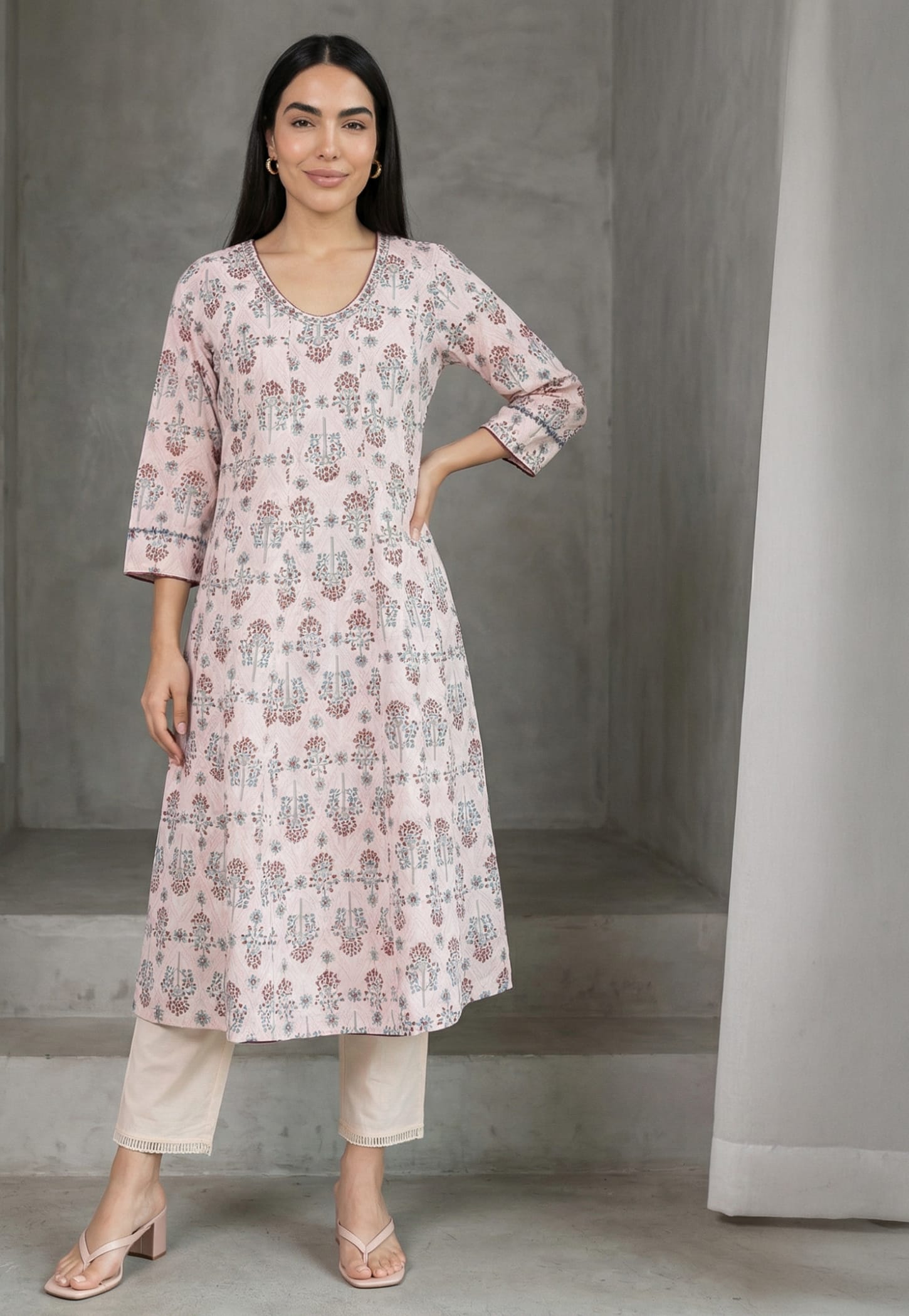 W Ethnic Motif A-Line Kurta-picture-22