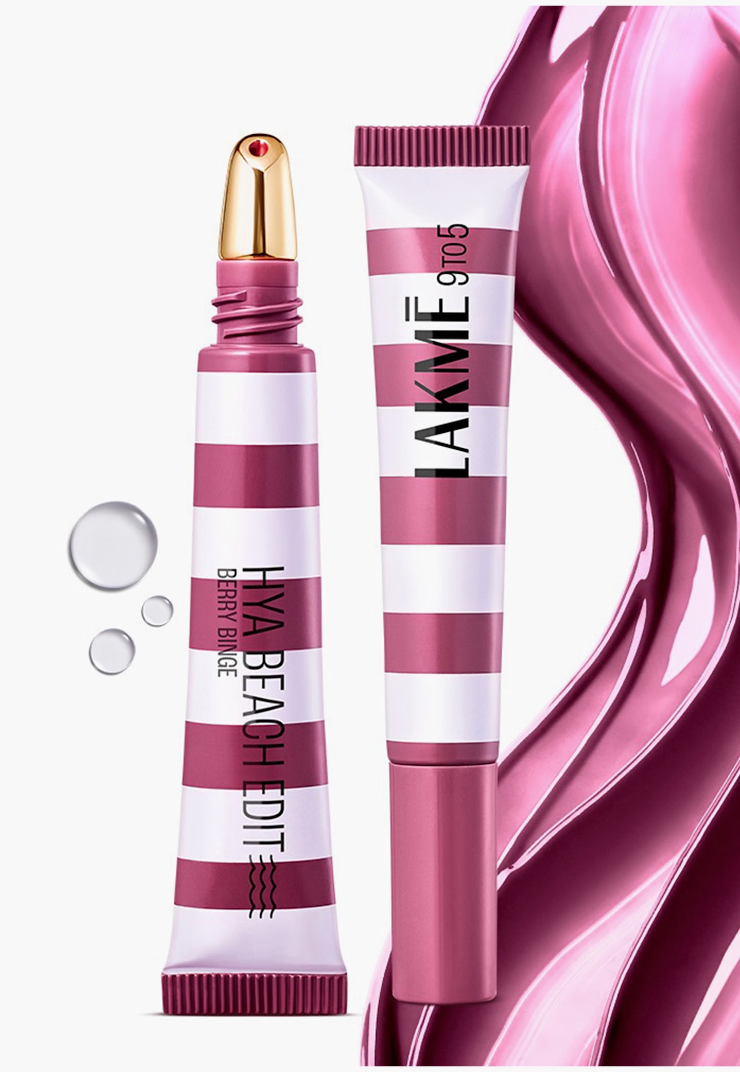 LAKME 9to5 Hya Matte Beach Edit Lip Gloss Stain - 4 Berry Binge - 10ml-picture-37