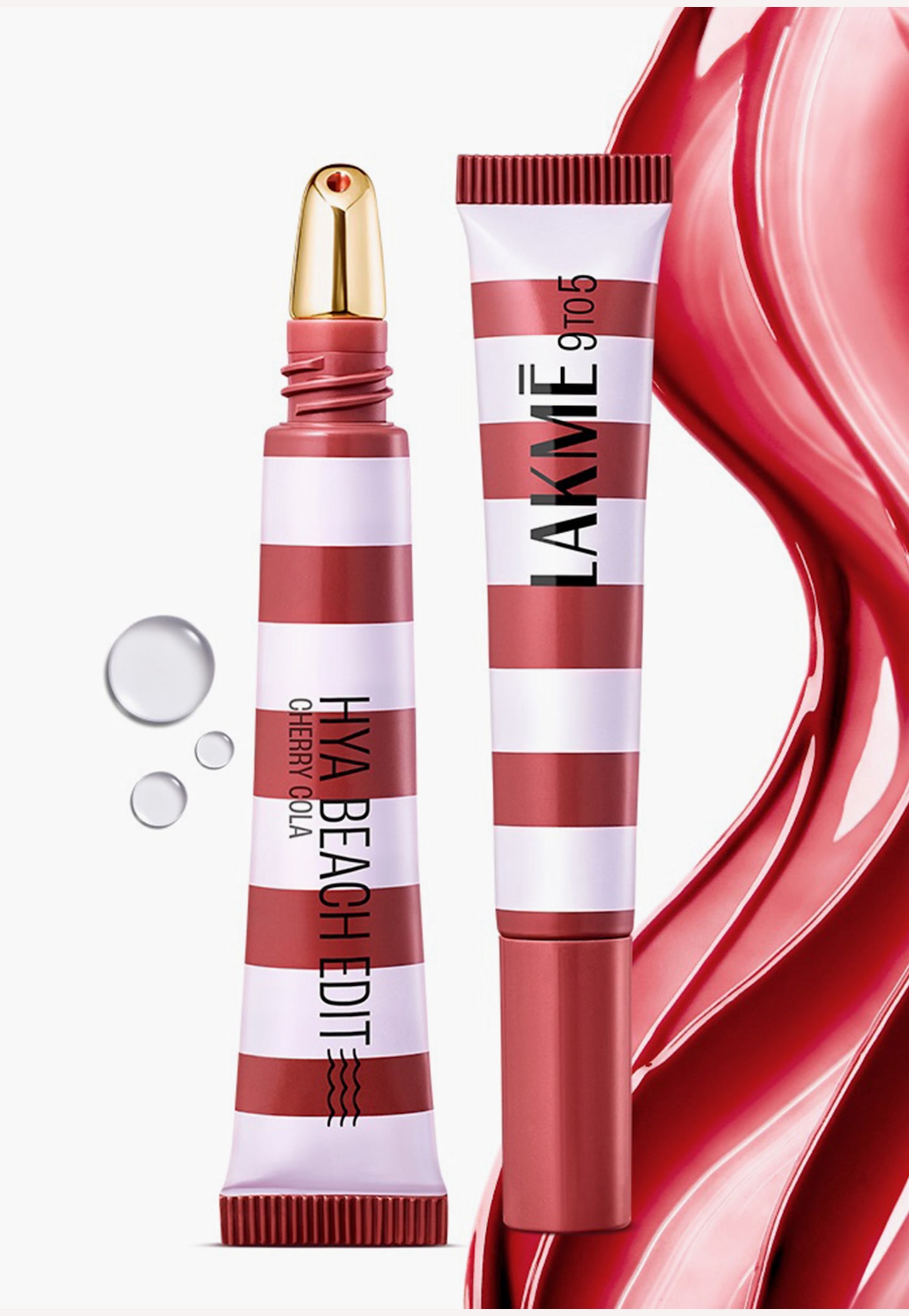 LAKME 9to5 Hya Matte Beach Edit Lip Gloss Stain - 5 Cherry Cola - 10ml-image-2