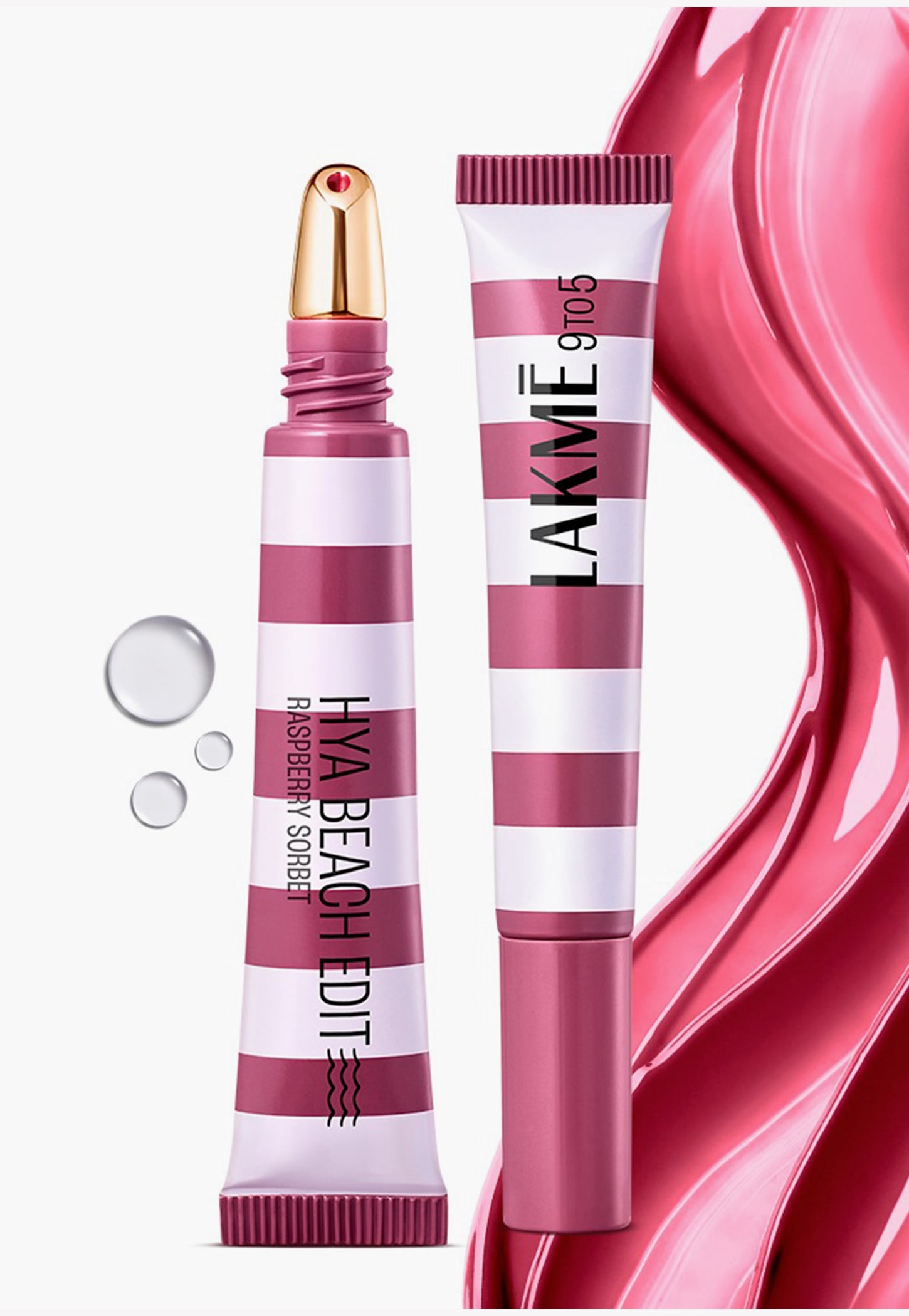 LAKME 9to5 Hya Matte Beach Edit Lip Gloss Stain - 6 Raspberry Sorbet - 10ml-image-3