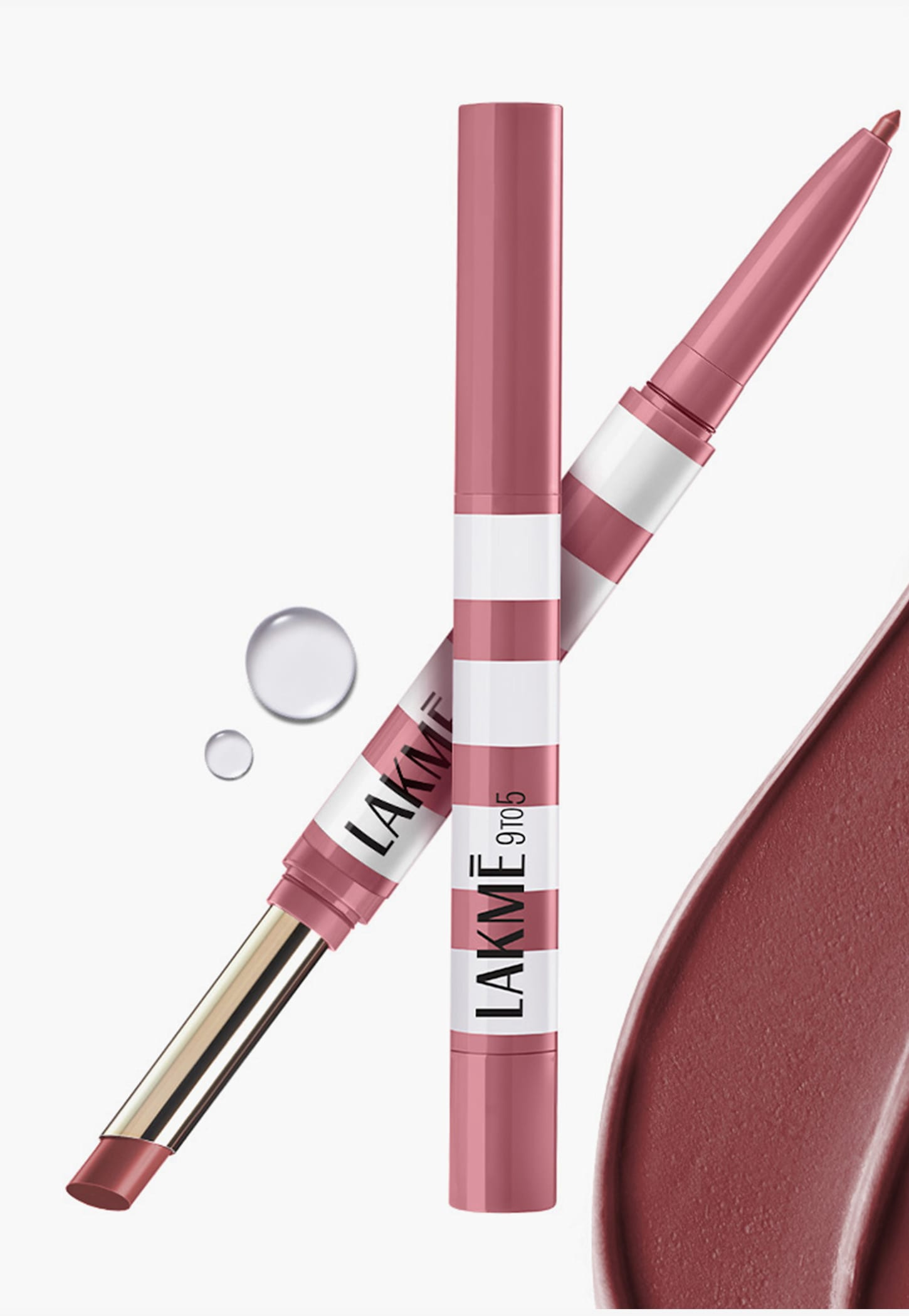 LAKME 9to5 Hya Matte Beach Edit 2in1 Lipstick + Liner - Mocha Tide-picture-18