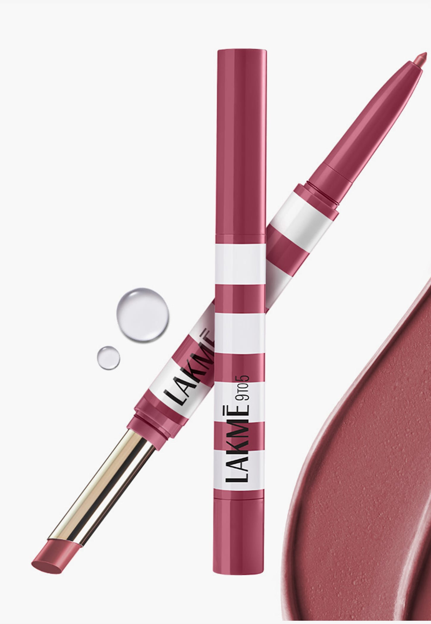 LAKME 9to5 Hya Matte Beach Edit 2in1 Lipstick + Liner - Off Duty Nude-image-39