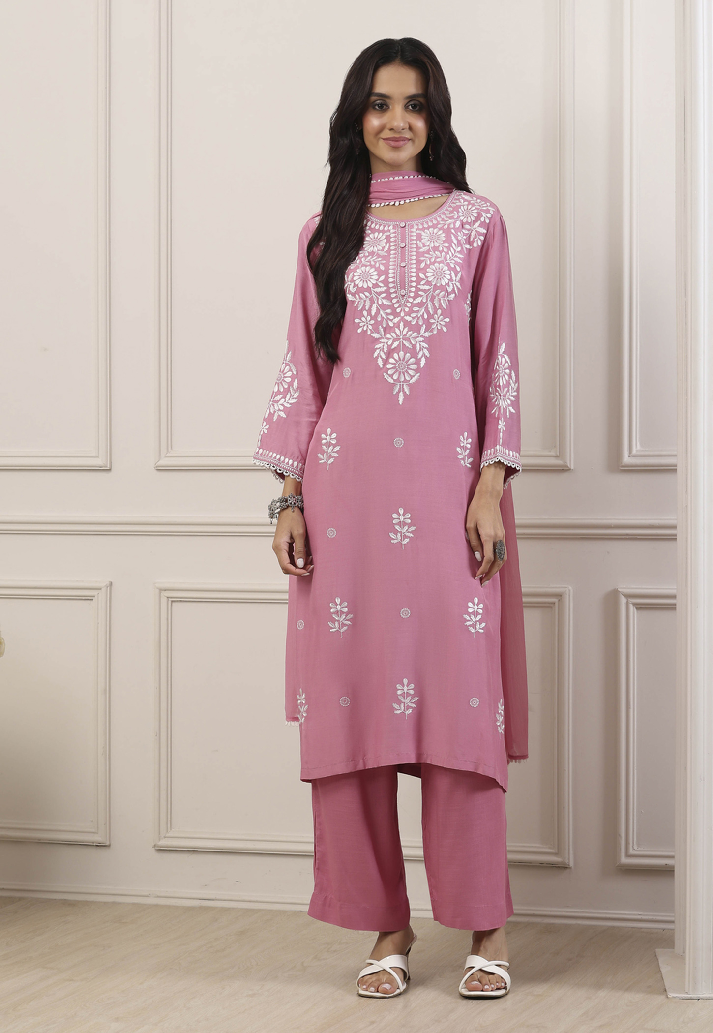 BIBA Embroidered Straight Kurta Set-picture-19